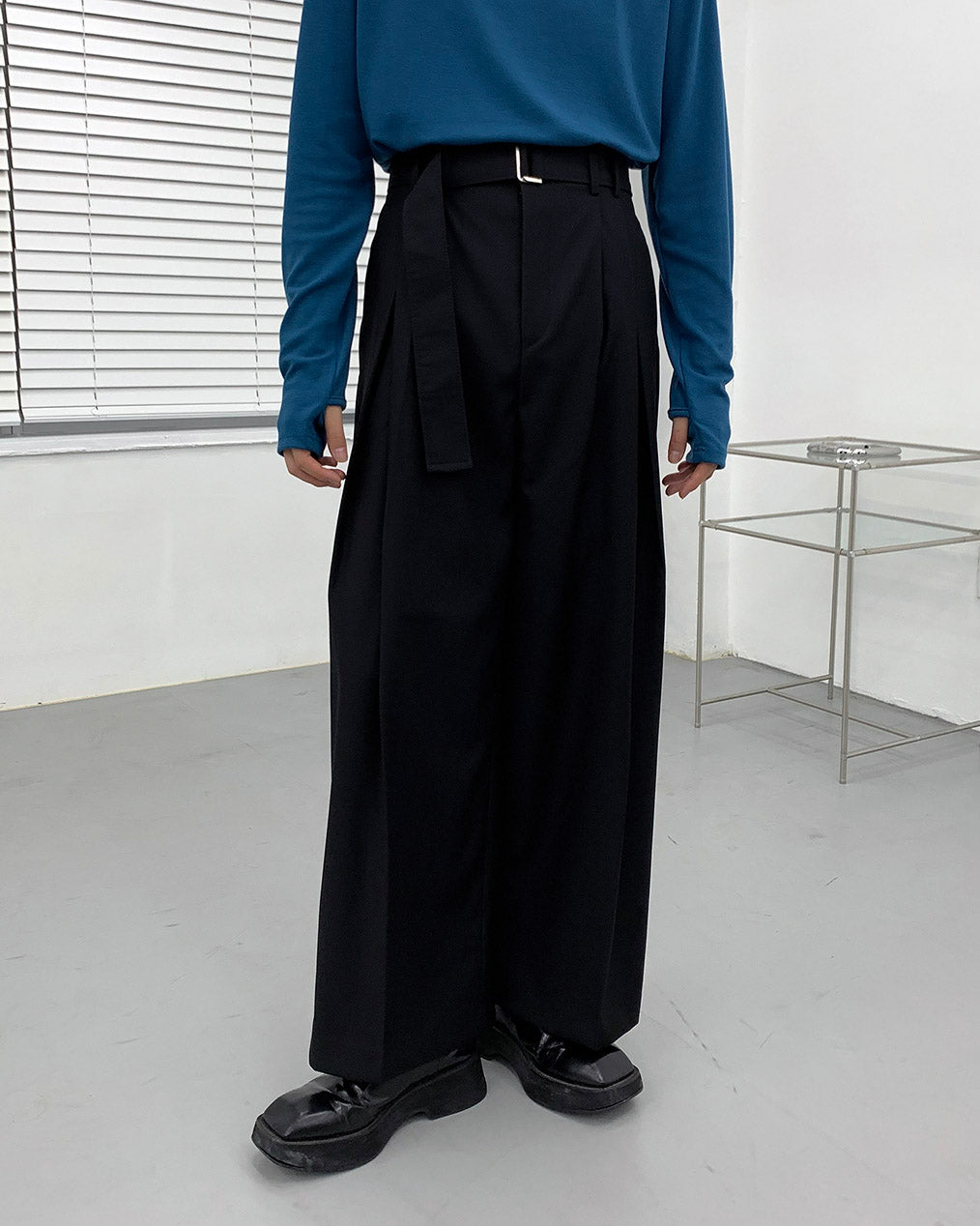 SK Twin Belt Wide Pants (3 colors)