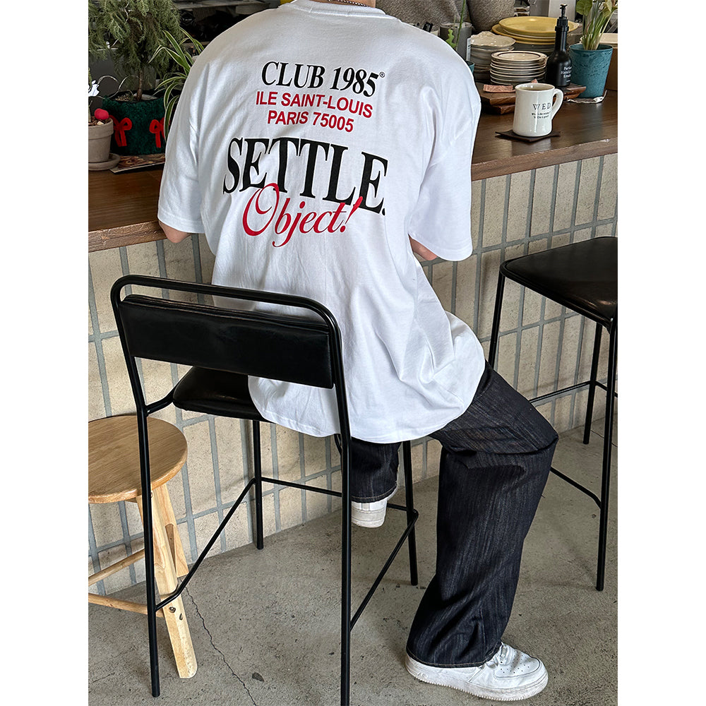 [Unisex] Settle object overfit half t-shirts(3color)