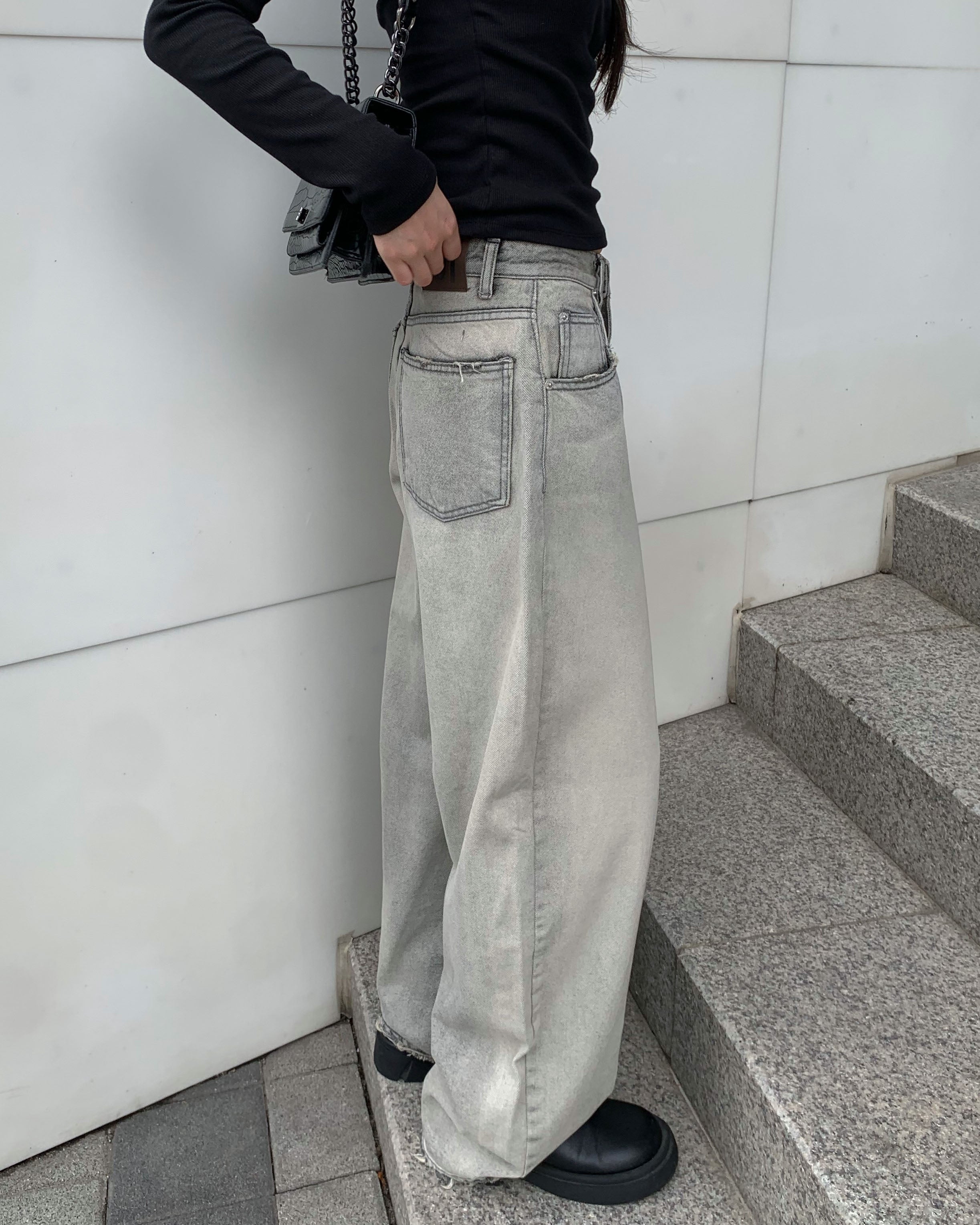 Grey stone pants