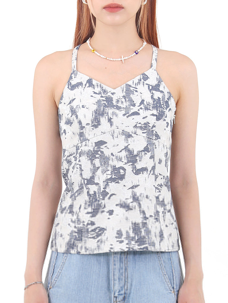 JACQUARD SLEEVELESS TOP