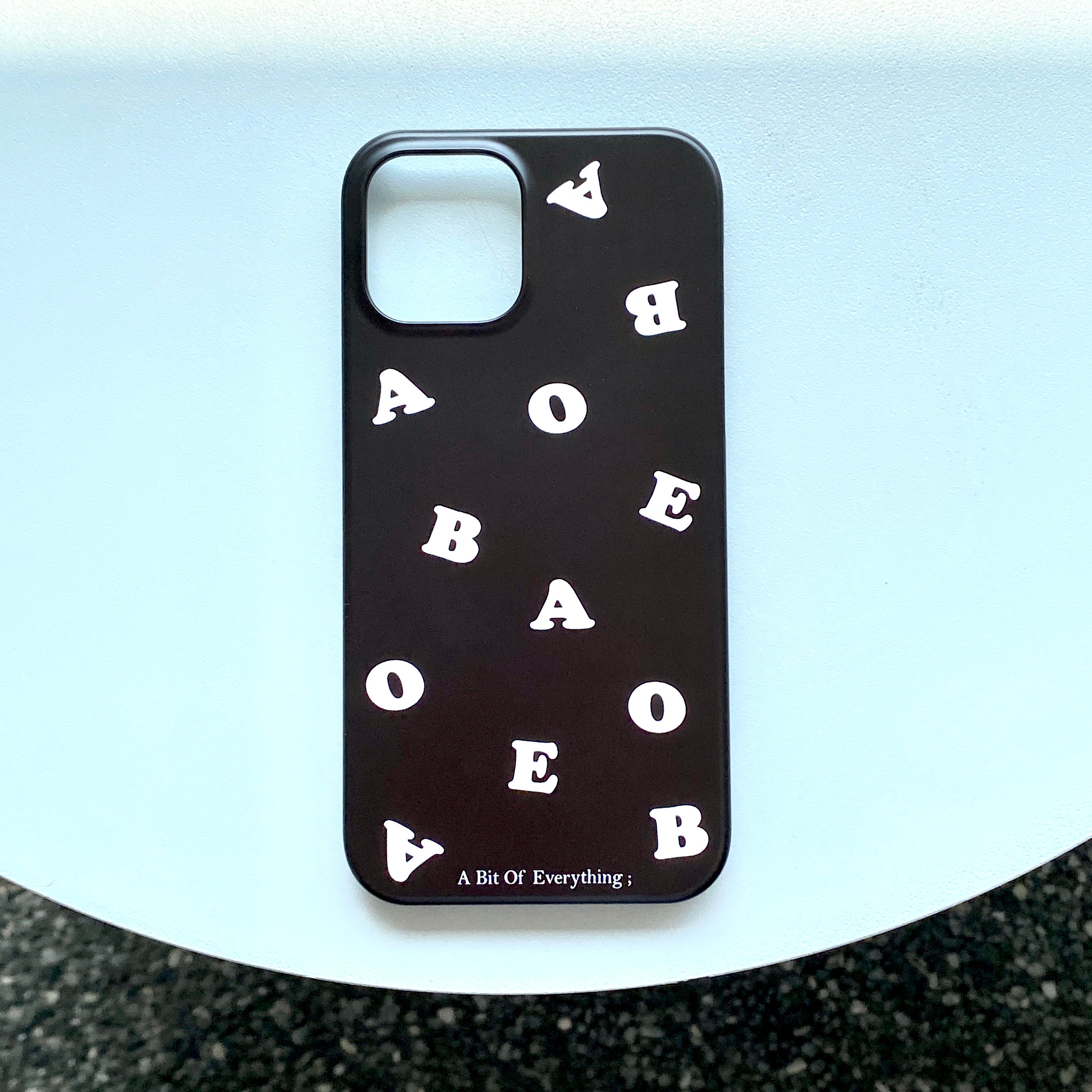 BLACK AND WHITE LOGO HARD CASE (MATTE)