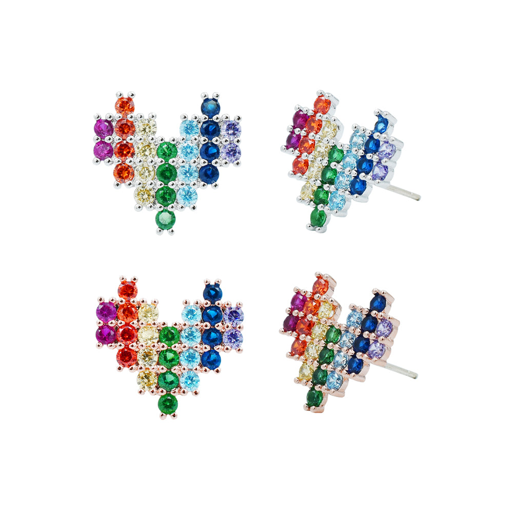 RAINBOW HEART EARRINGS