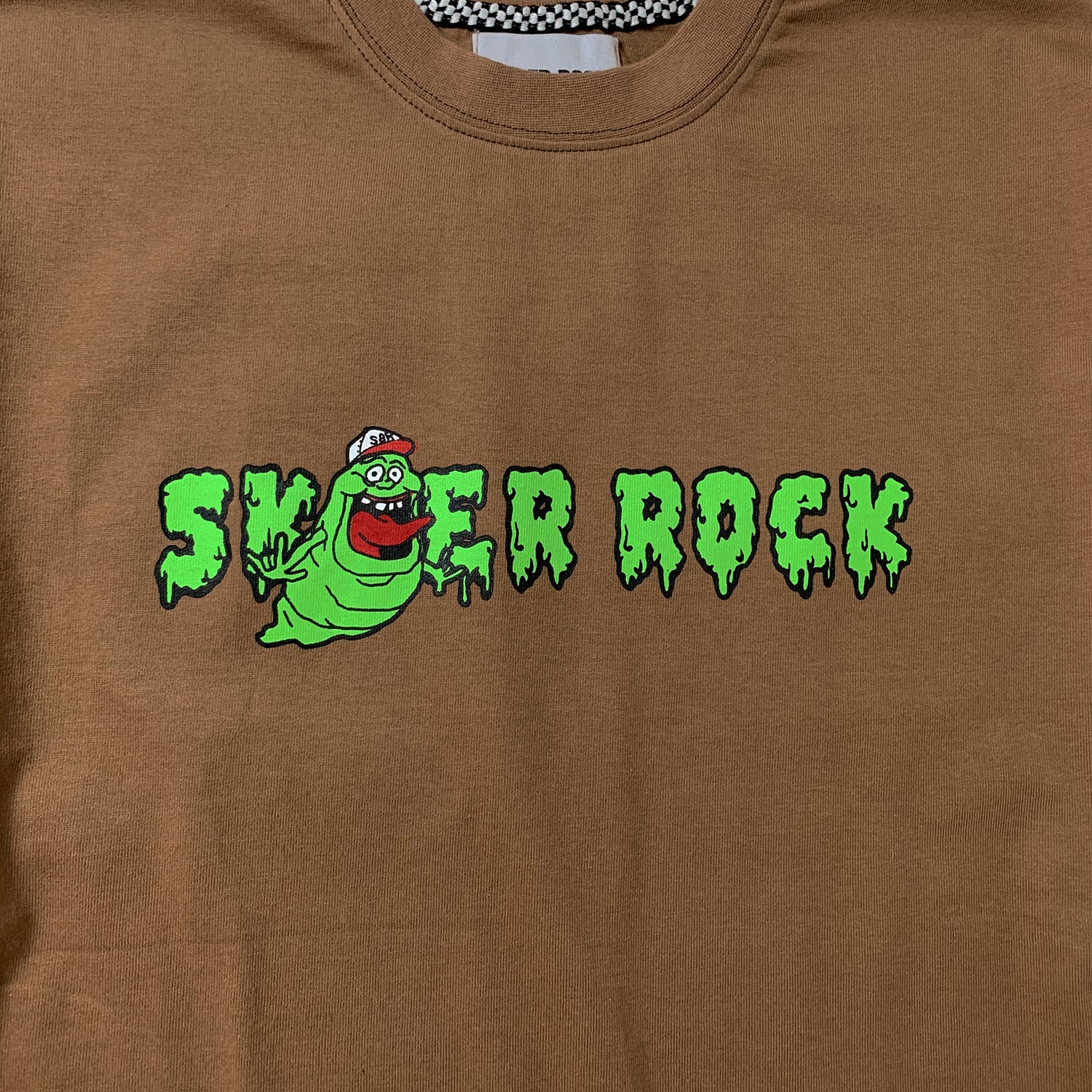 STICKY GHOST LONG SLEEVE T-SHIRT LIGHT BROWN