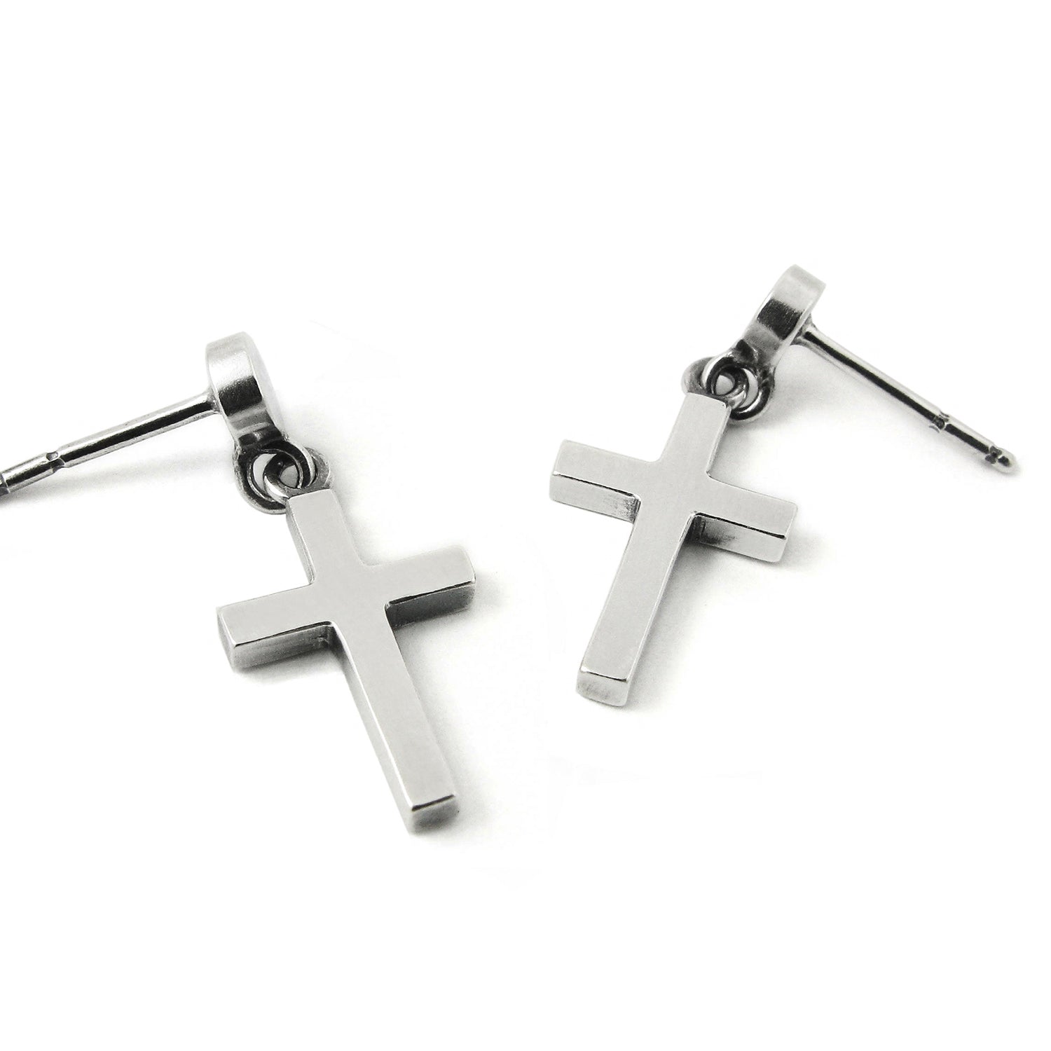 Naive Cross-D1 silver earring