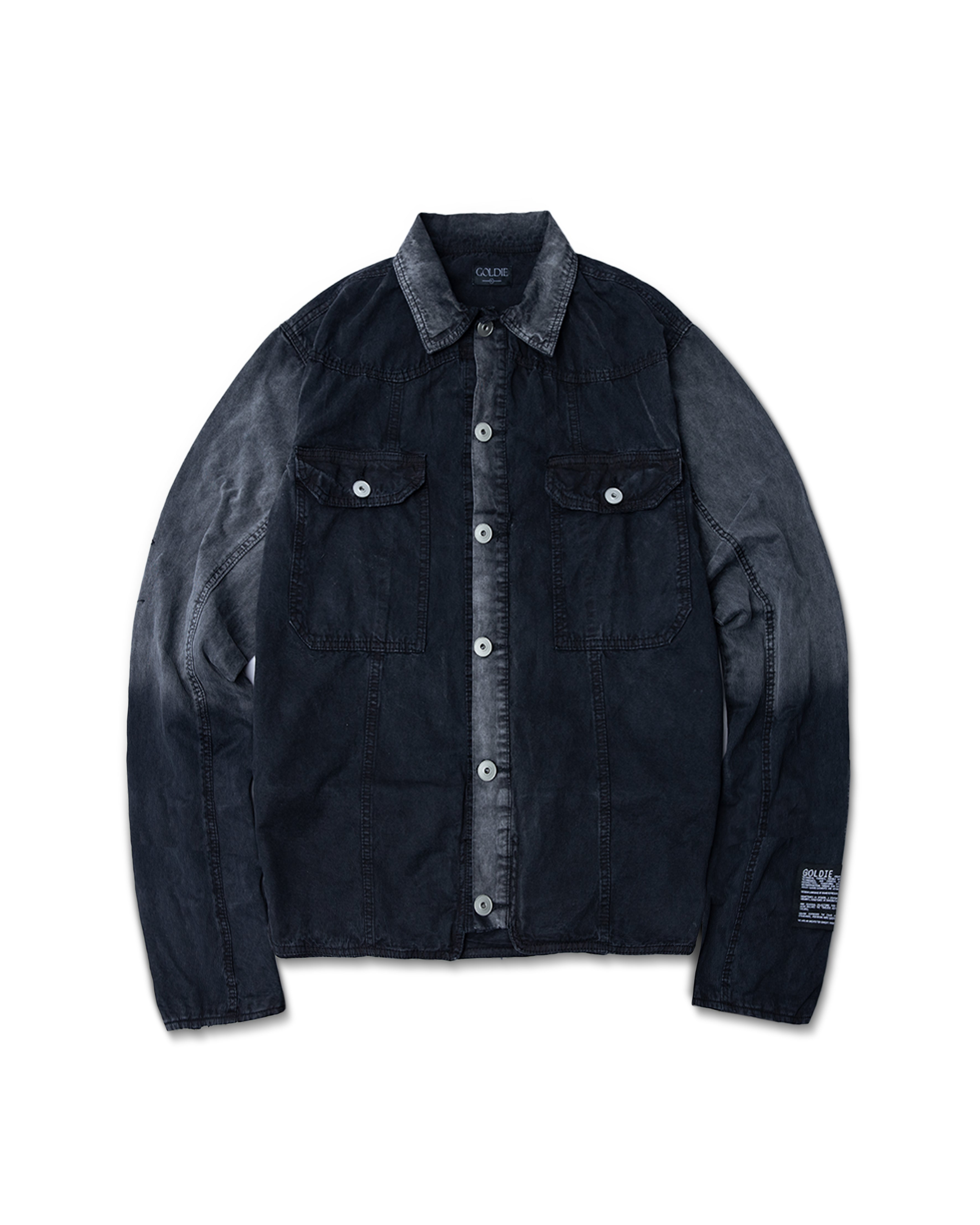 BLACK DYED WASHED SHIRT