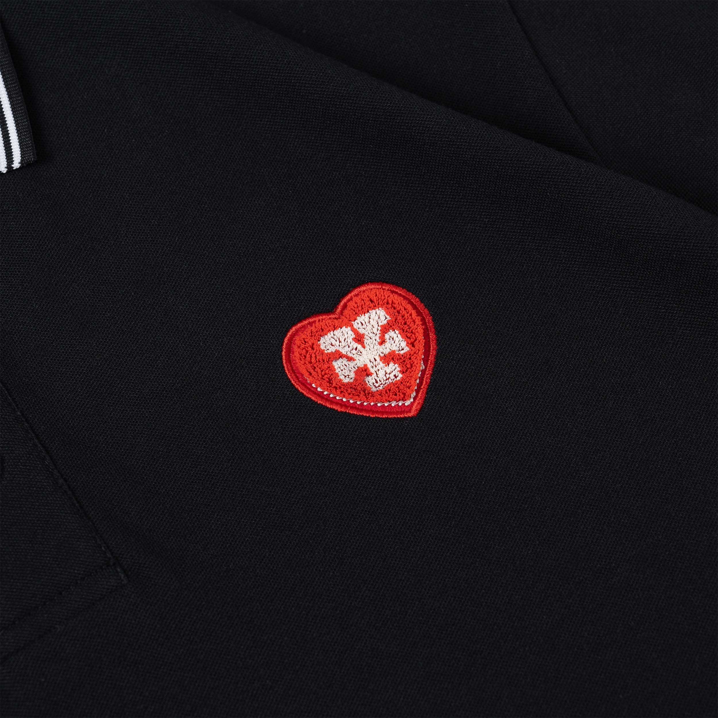 Heart Patch Regular Polo - Black