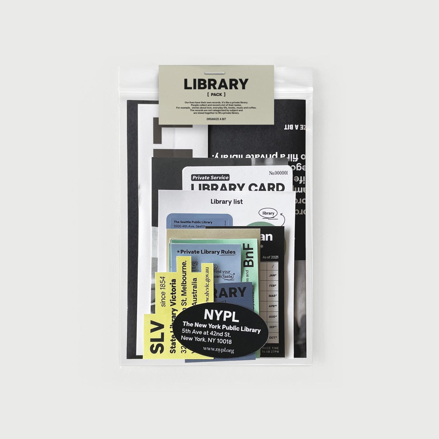 oab library pack / scrap sticker set