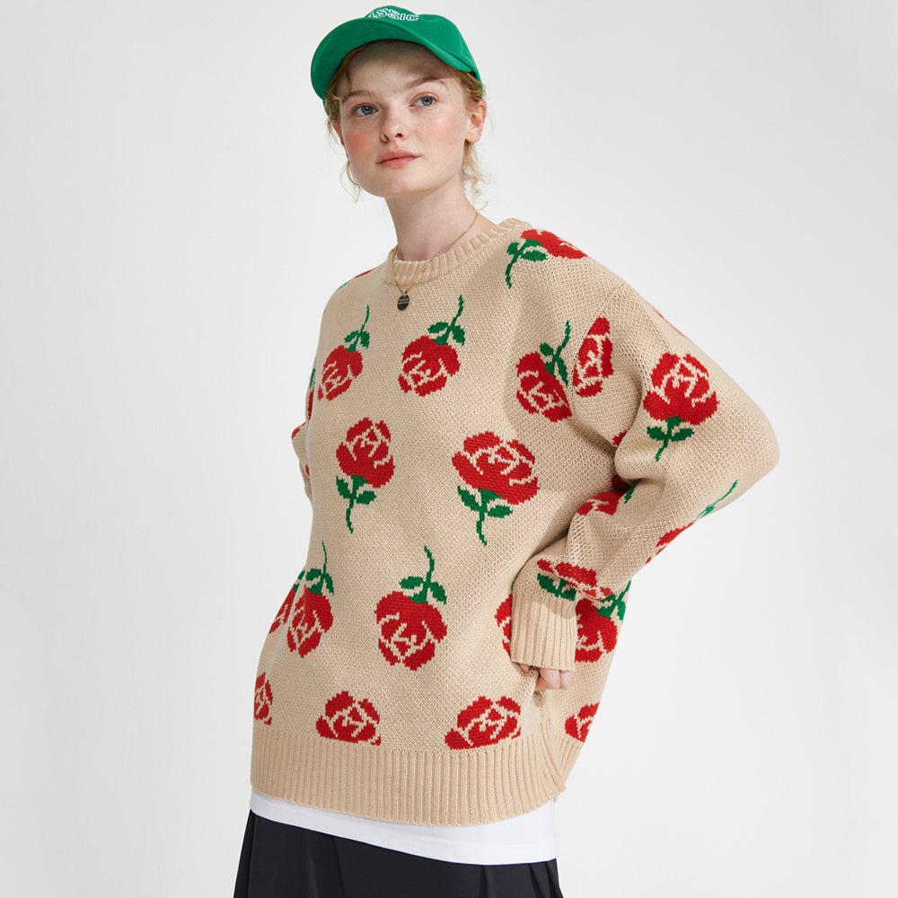 Rose pattern Knit