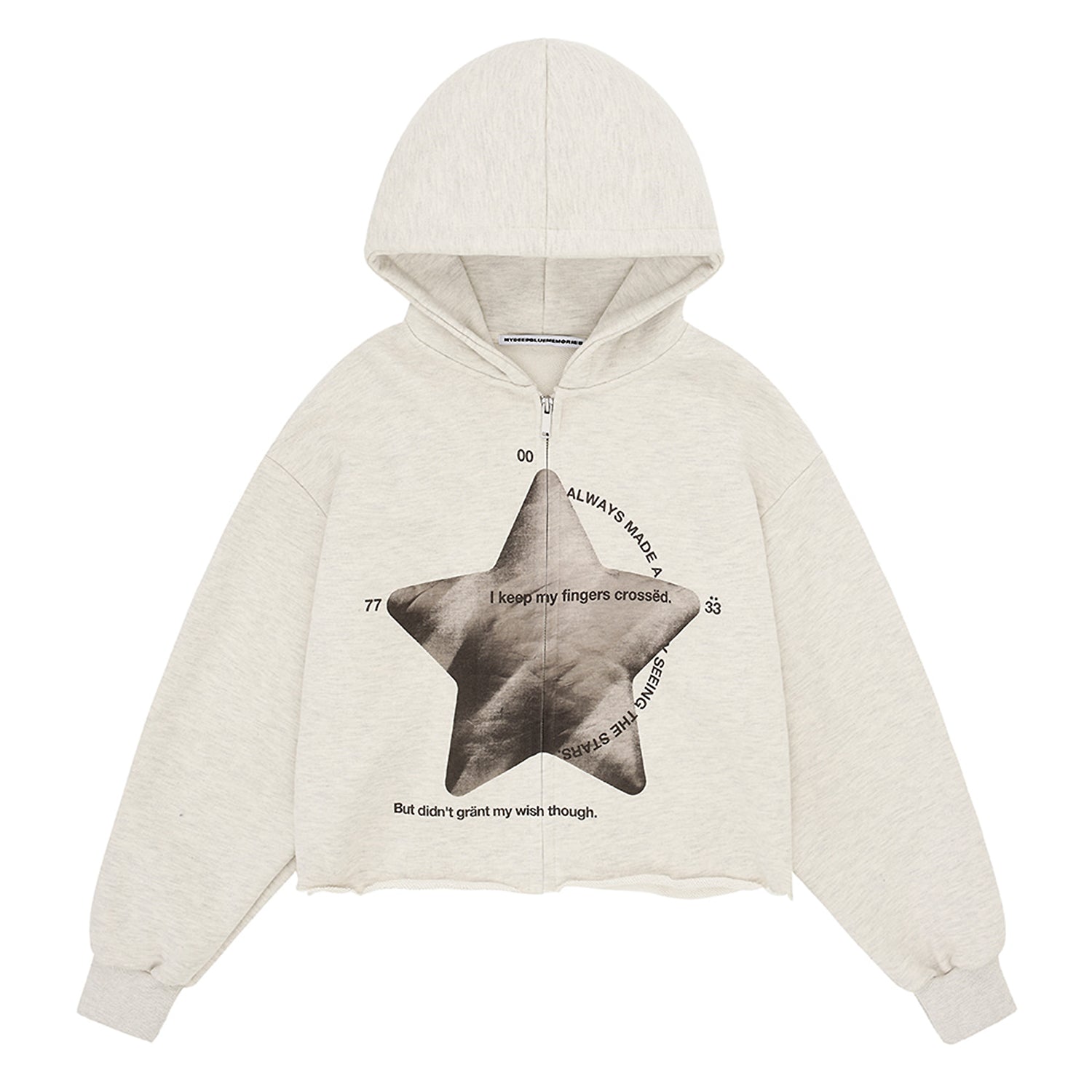 seeing the stars hood zip-up(oatmeal)