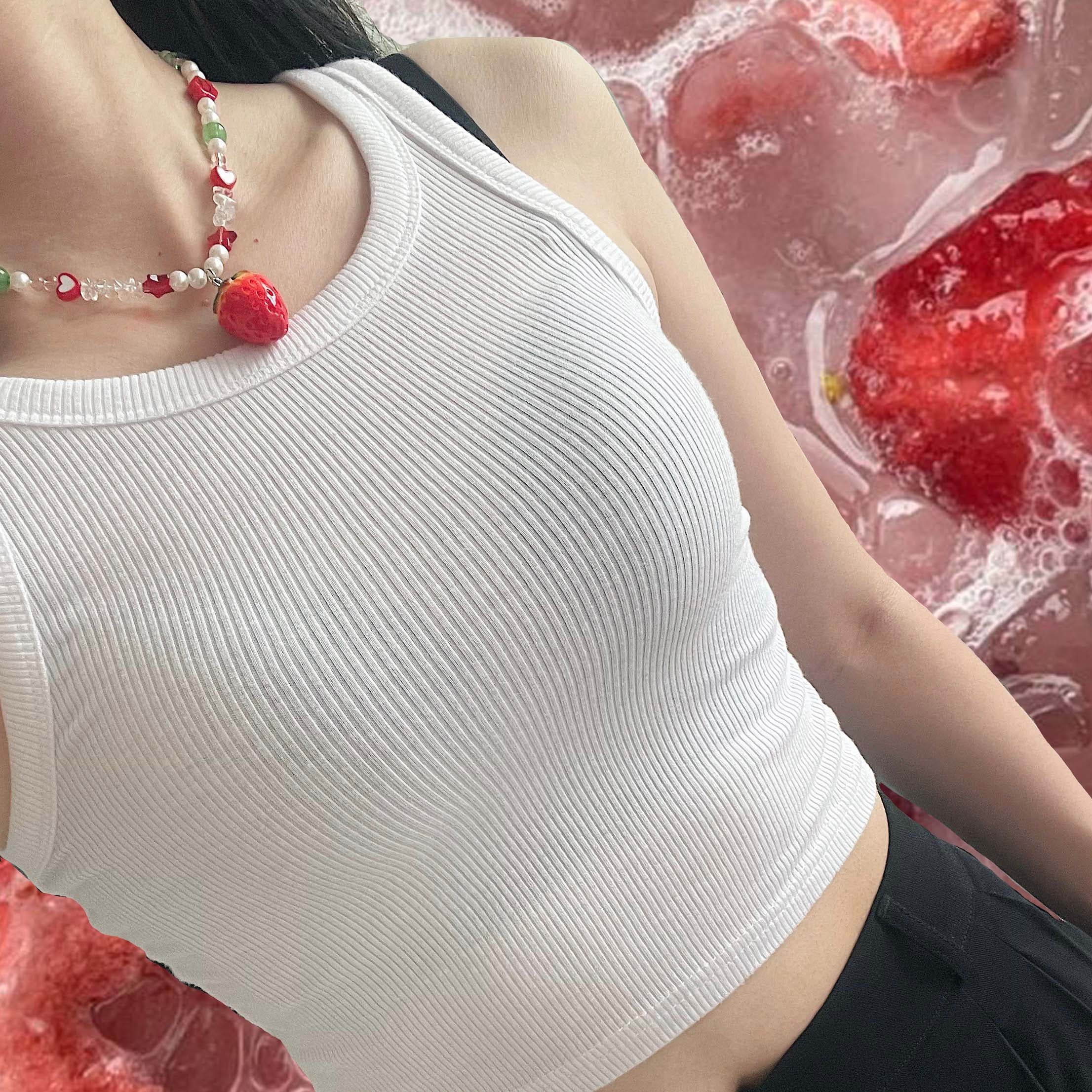 [STAYC sumin/Rocket Punch Juri] MADE strawberry red Necklace