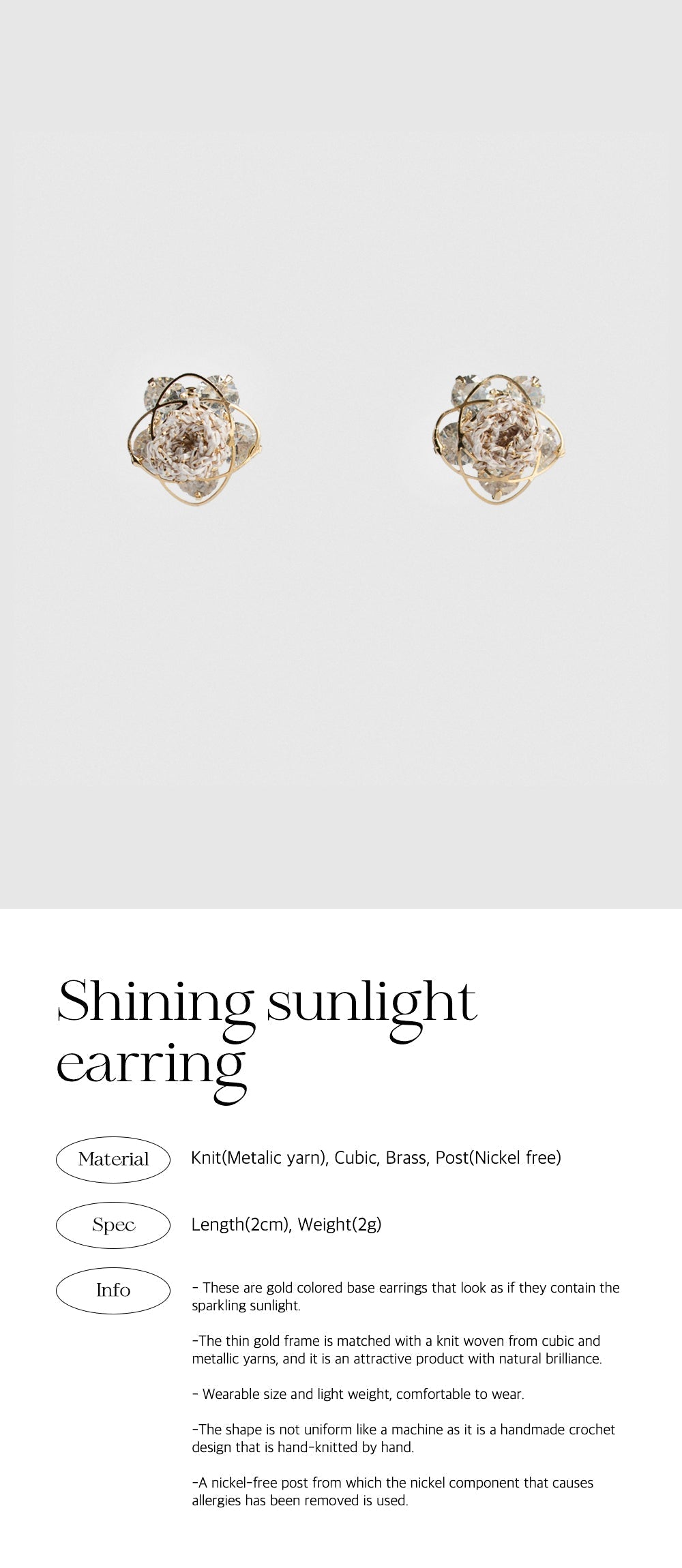 Shining sunlight earring