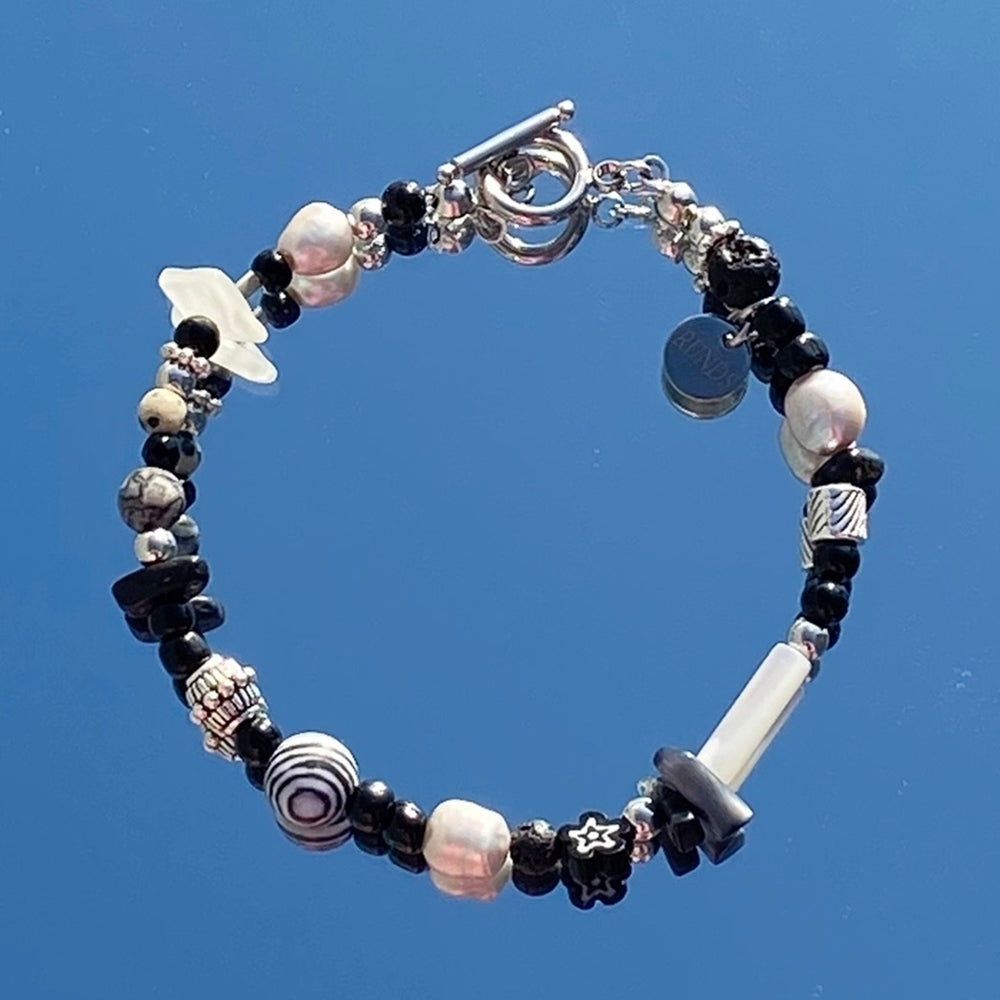 black gemstone bracelet