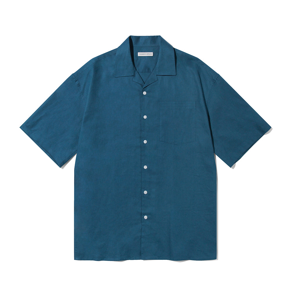 Standard Stitch Linen Shirt S78 Blue