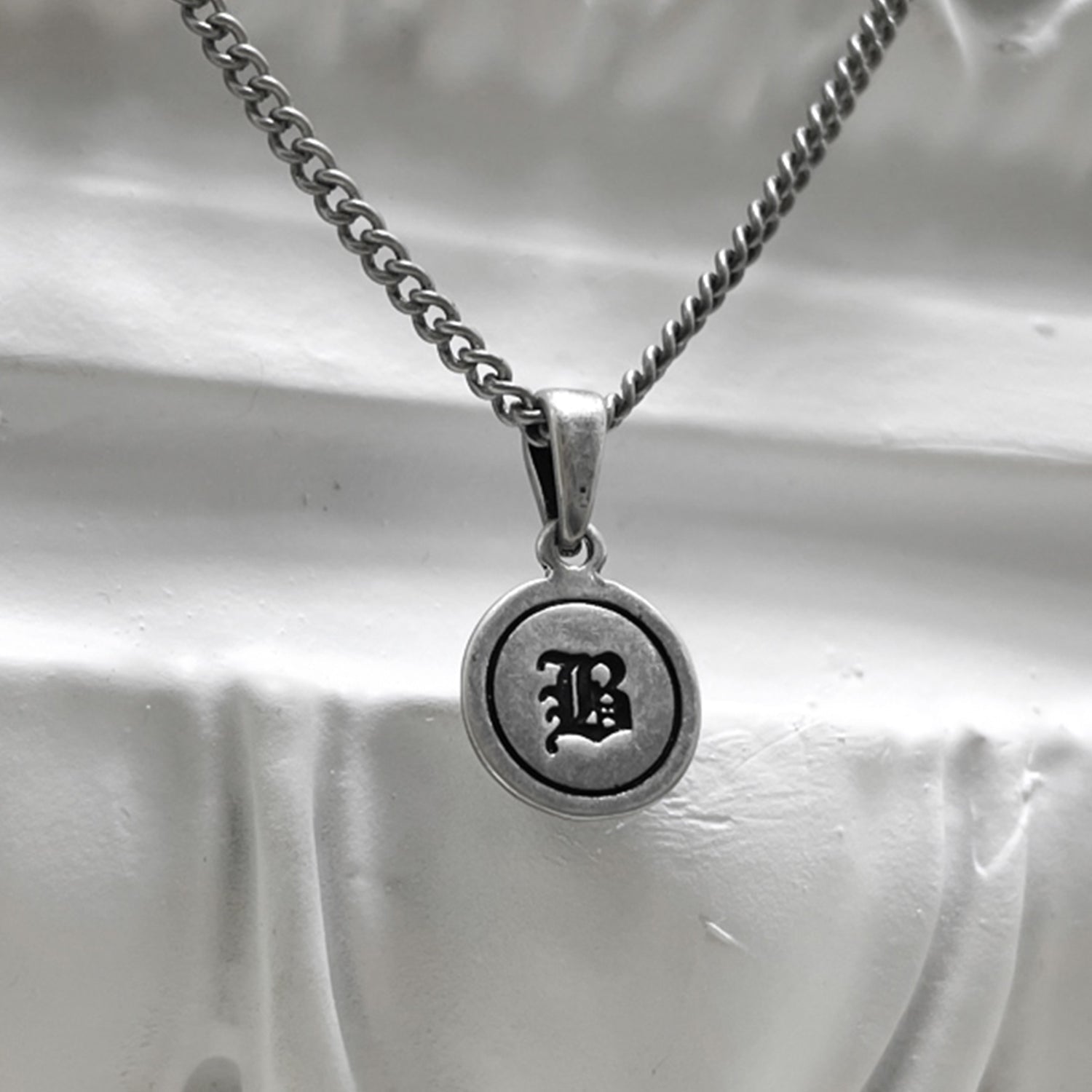 [BLESSEDBULLET]classic chain coin necklace_vintage silver