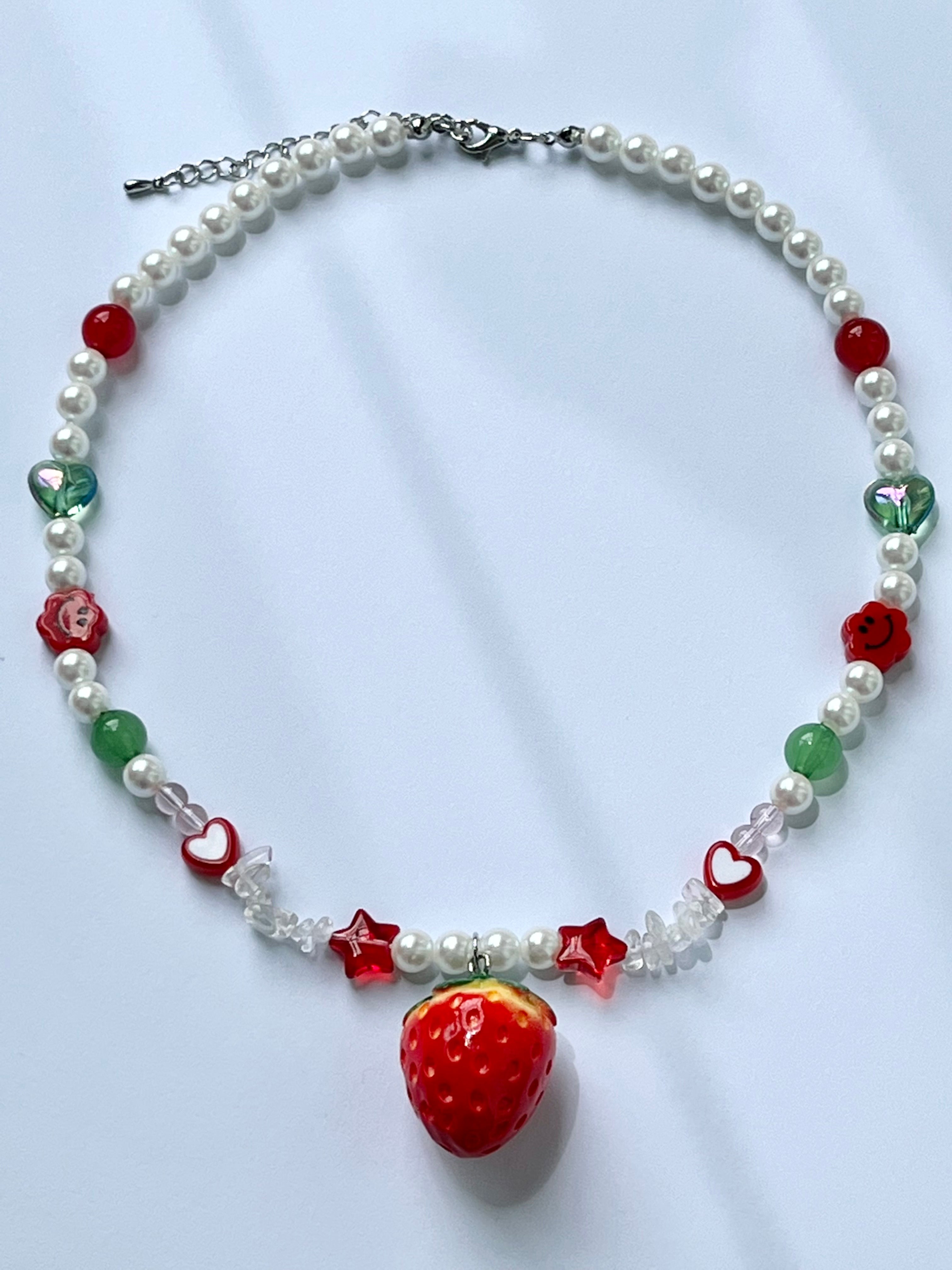 [STAYC sumin/Rocket Punch Juri] MADE strawberry red Necklace