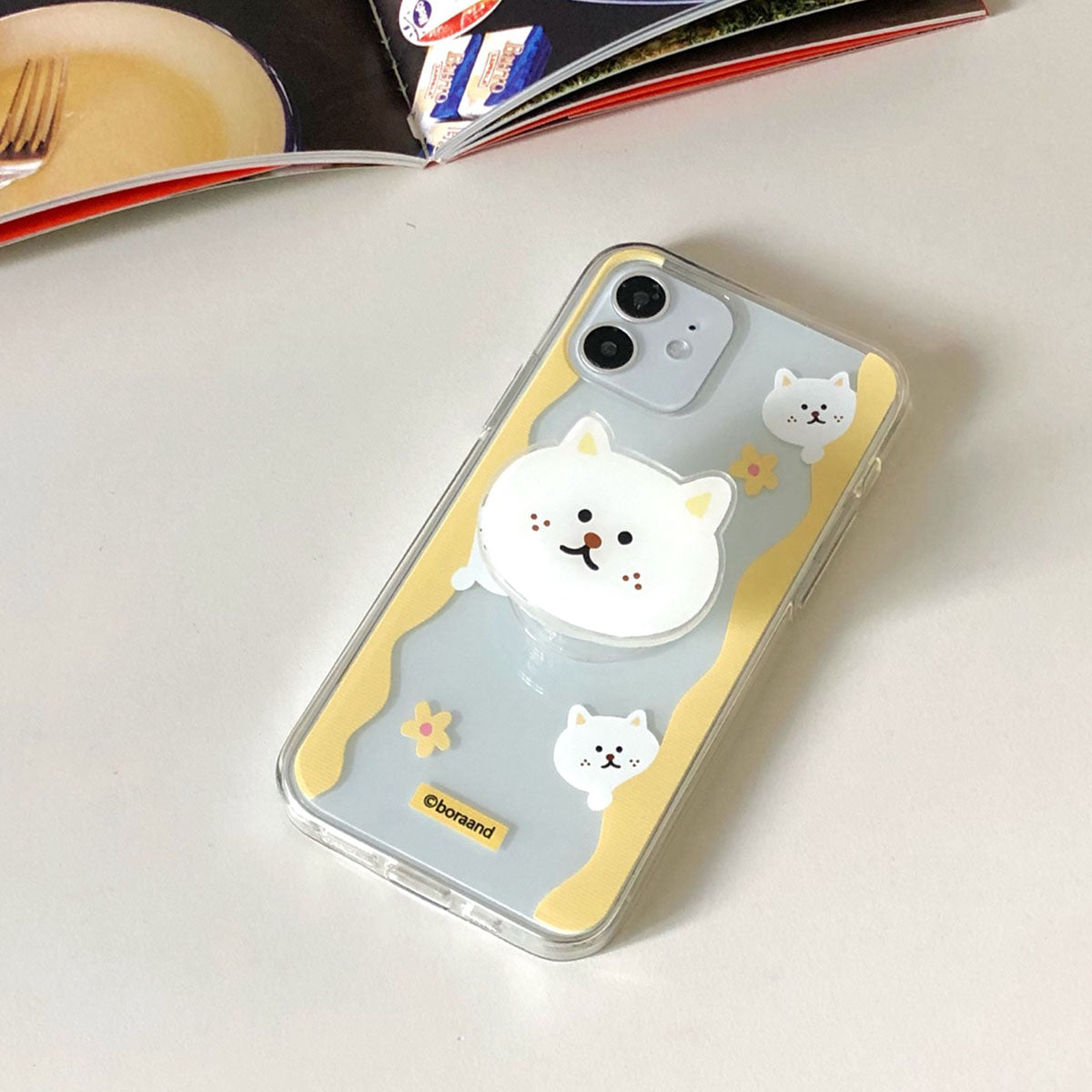 Flower cat jelly case (iphone case)