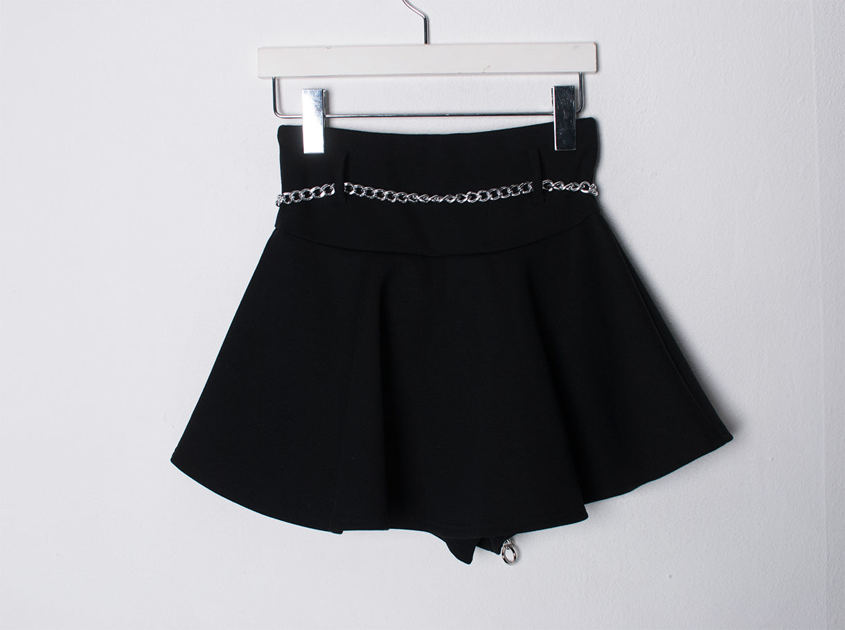 SKI(6434) chain belt skirt shorts