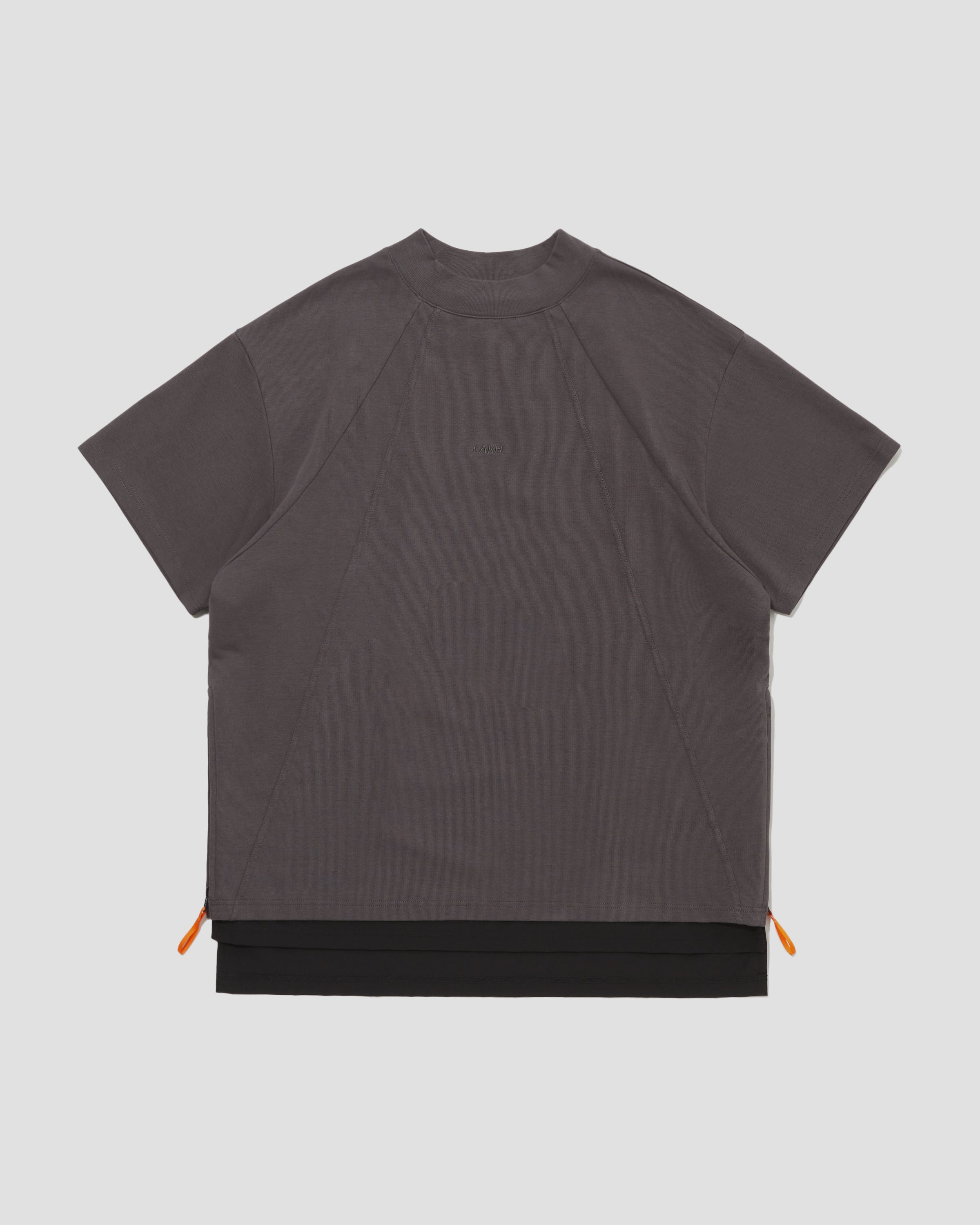 Zipper Layer Tee - Grey