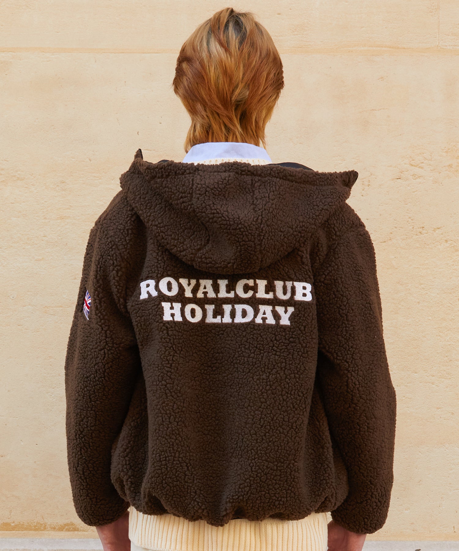 RCH fleece oversized Jacket brown