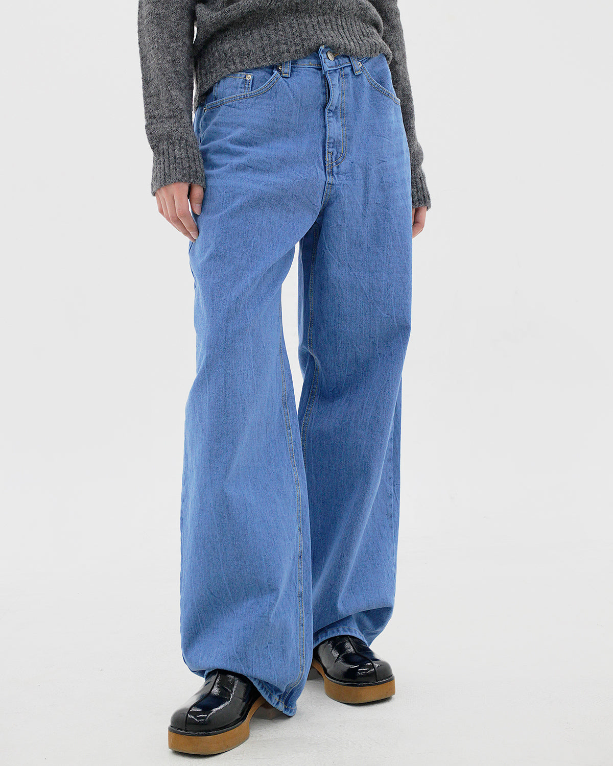 no.6075 Color Chip Denim Pants (2color)