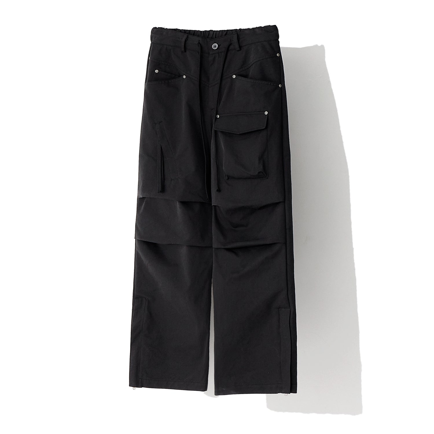 CARTER DIAGONAL ZIP PARASHUTE PANTS_BK