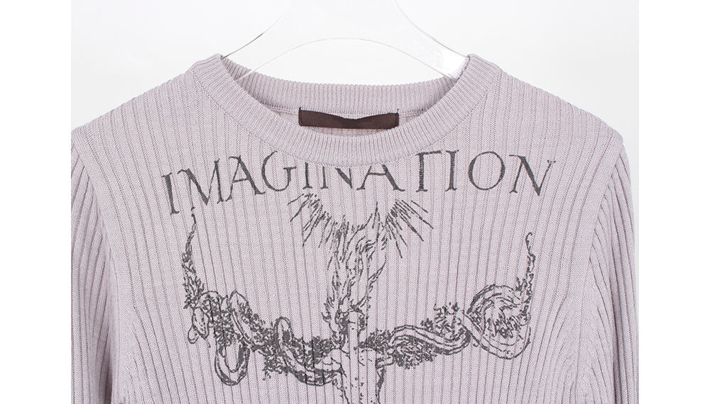 IMAGINE RIBBED KNIT TEE