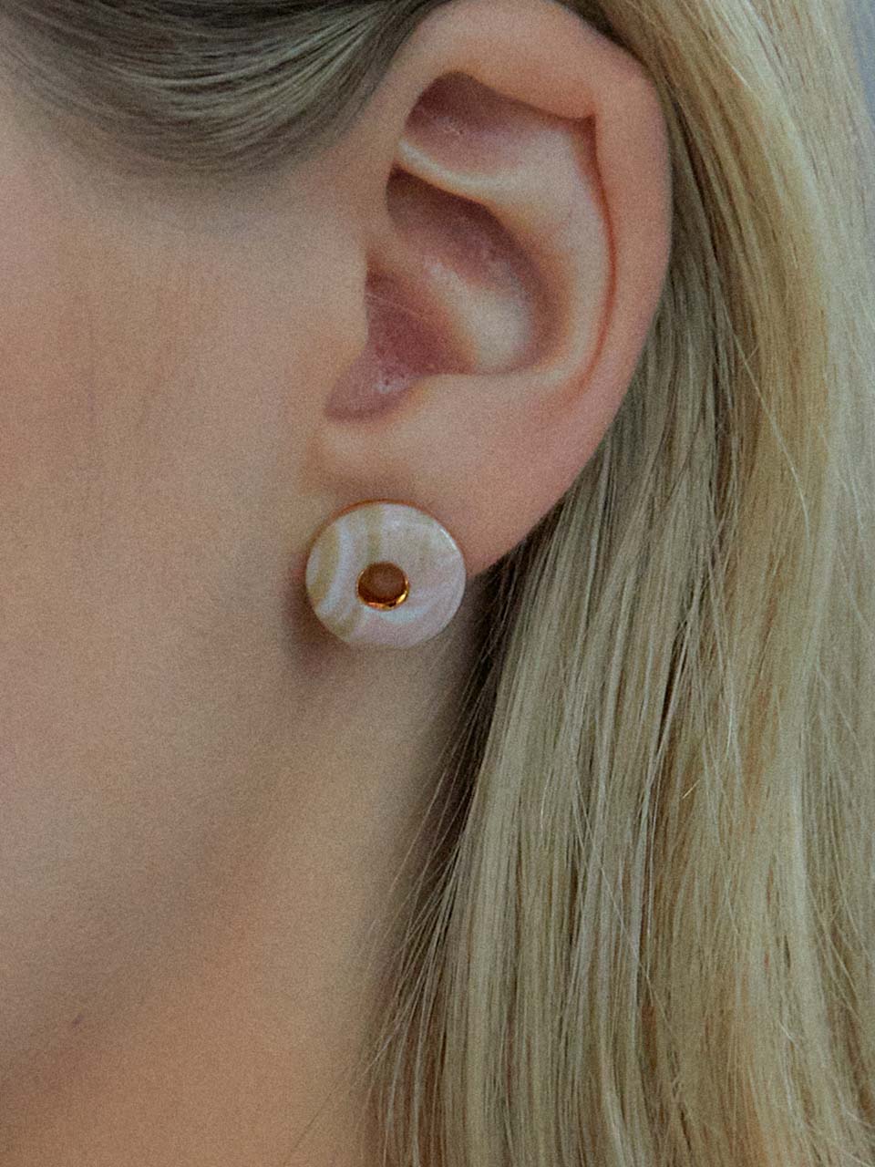 2021 Pantone Doughnut Marbling earring (PB)