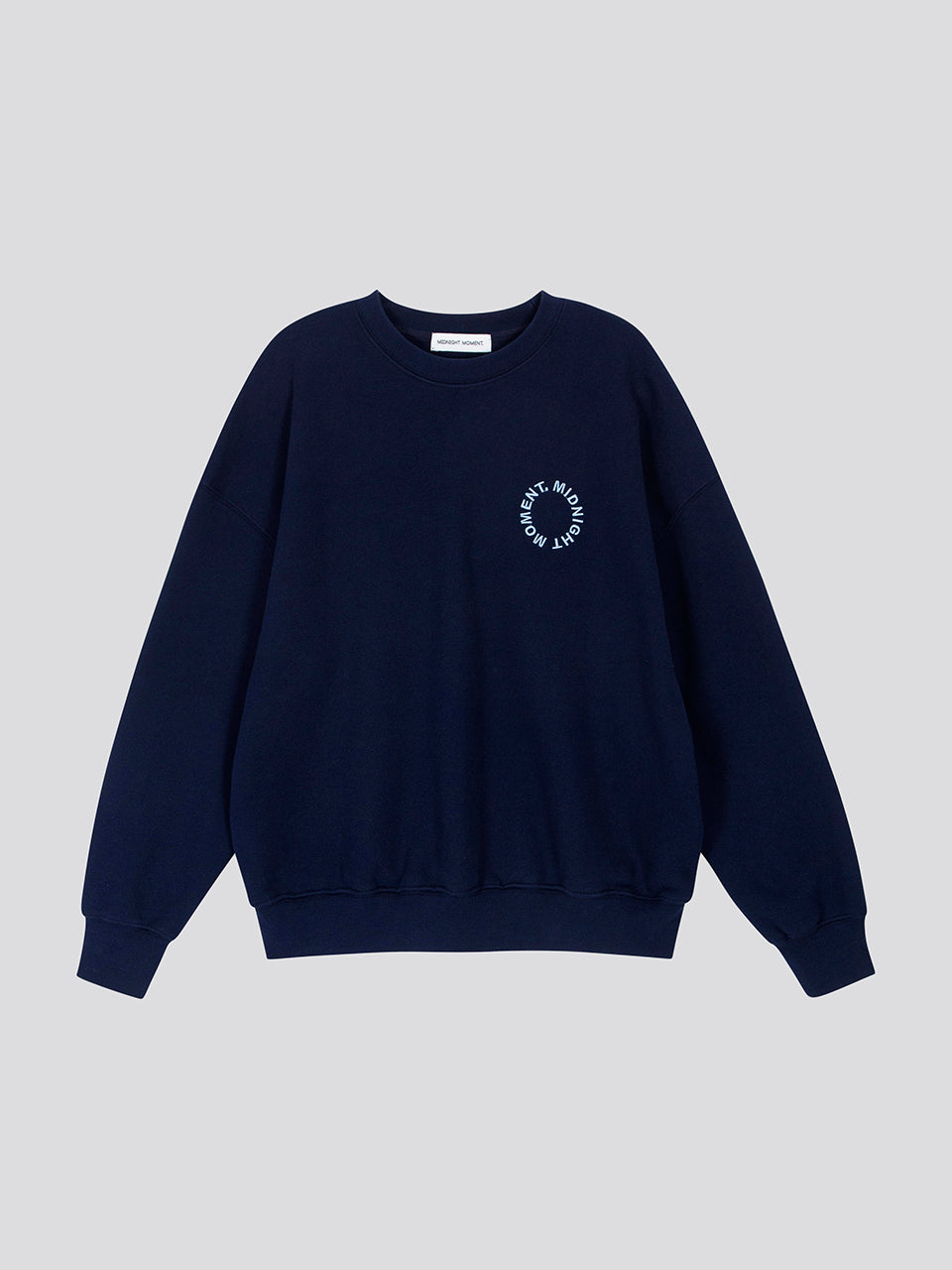 round logo sweat shirt - navy