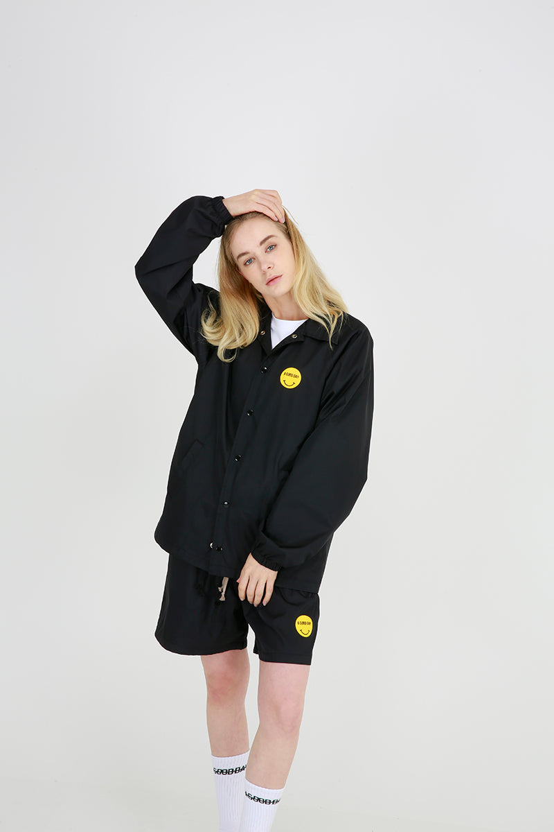 SMILE COACH JACKET (BLACK)