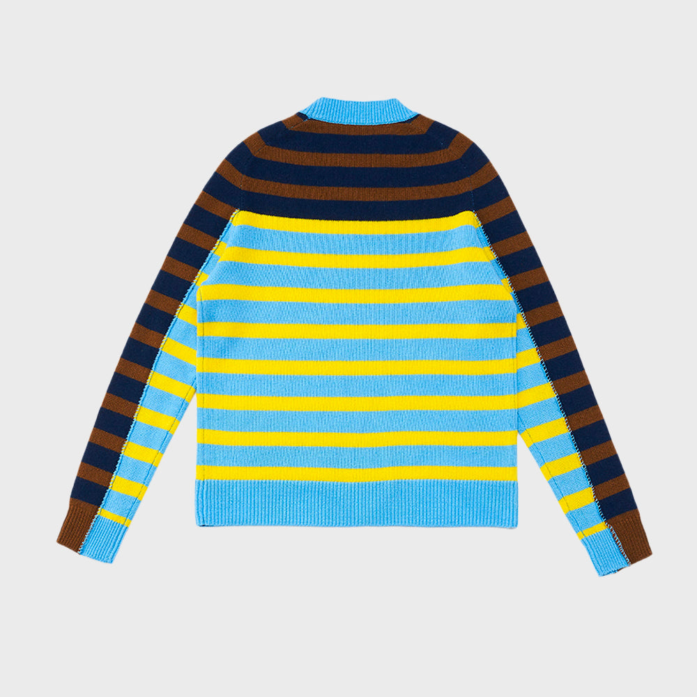 HAND STITCHED STRIPE PULLOVER_SKY BLUE