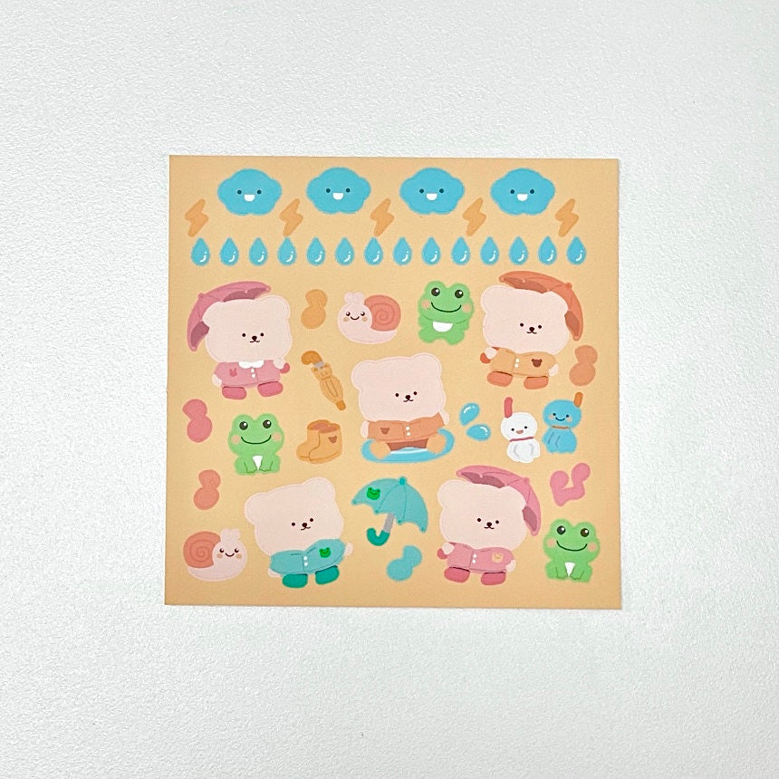 Raincoat sticker (1 set of 2 sheets)