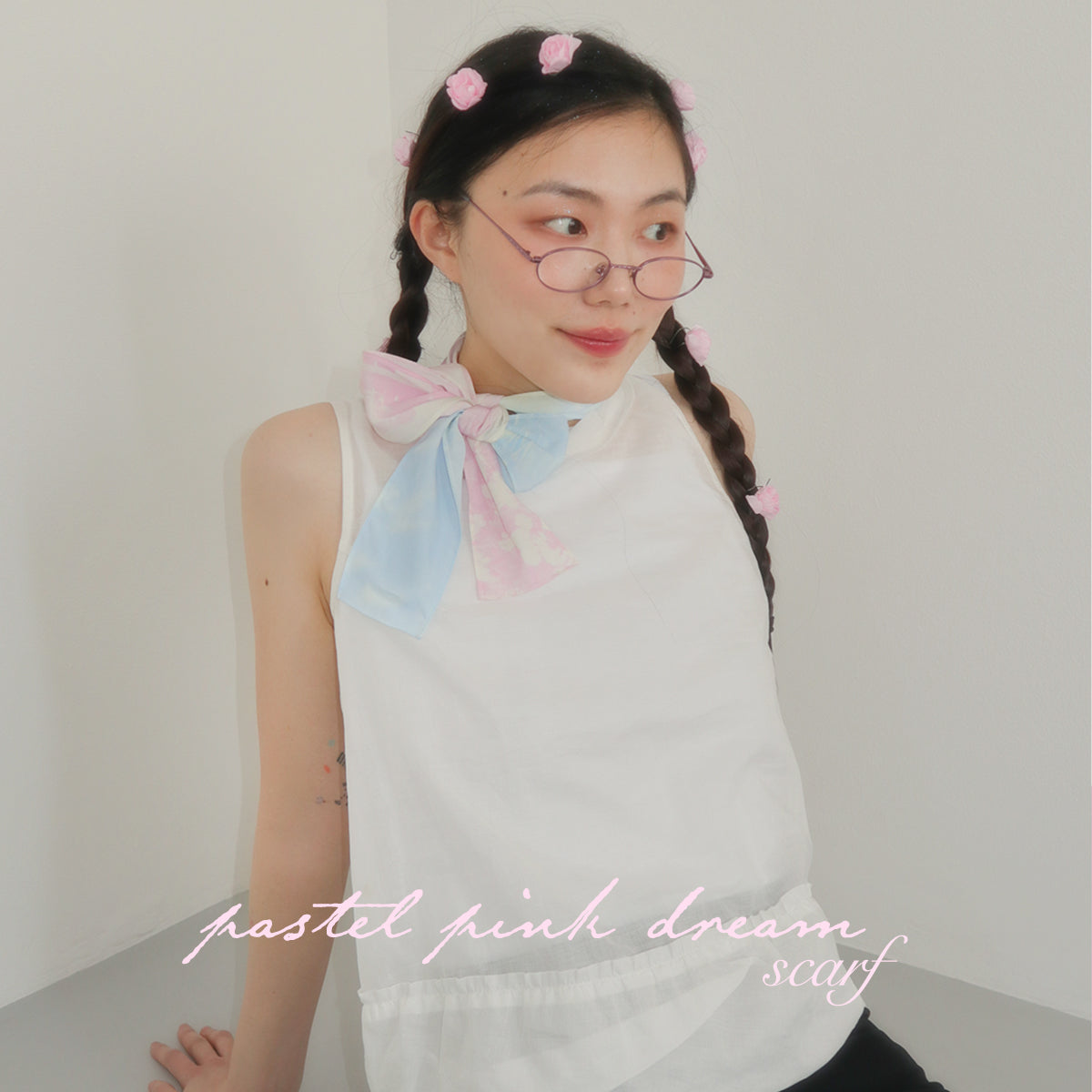 pastel pink scarf