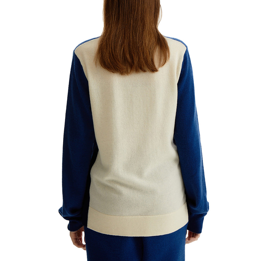 INTARSIA PANEL RIB PULLOVER_NAVY