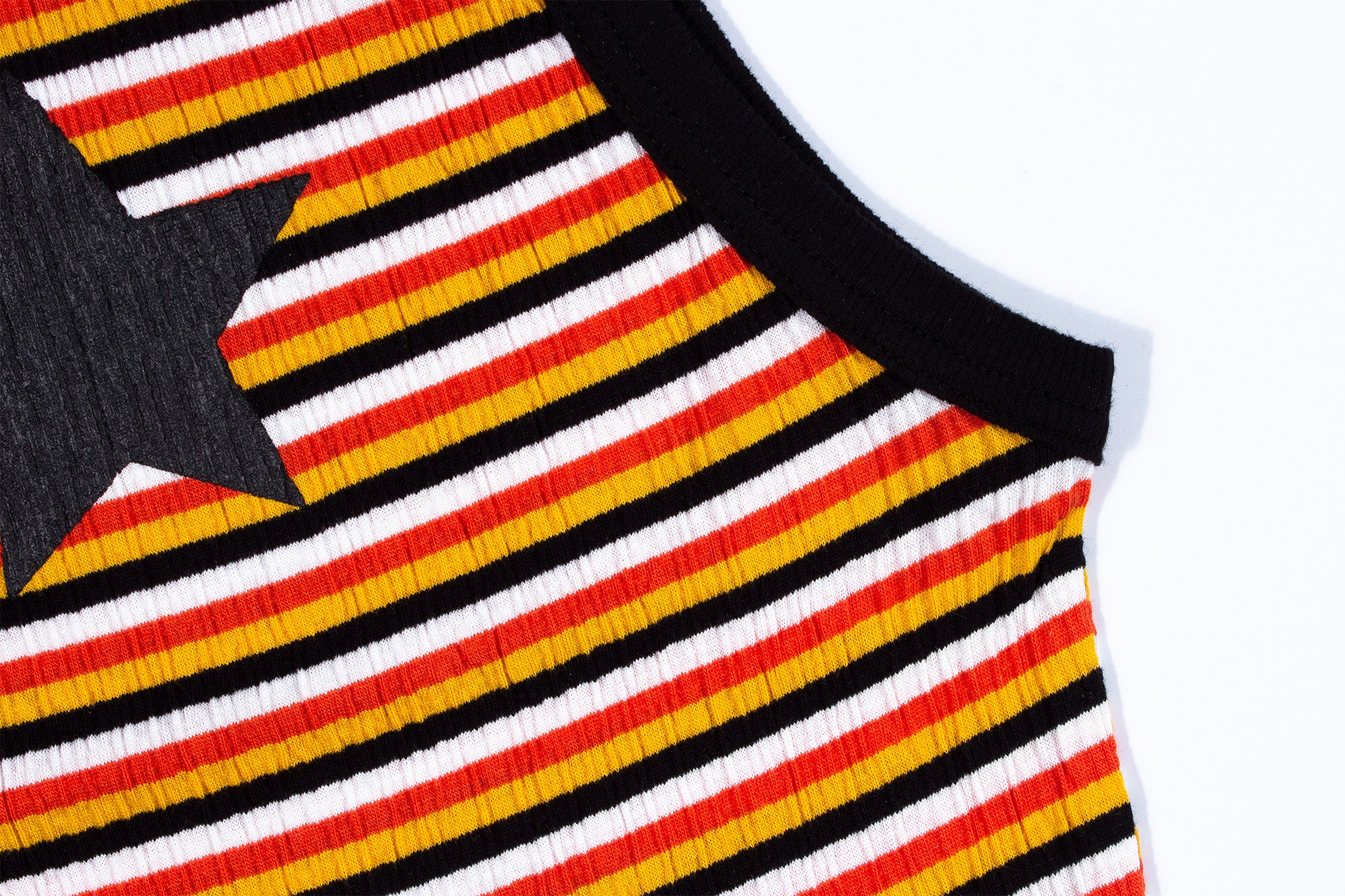 STRIPE CROP SLEEVELESS Black