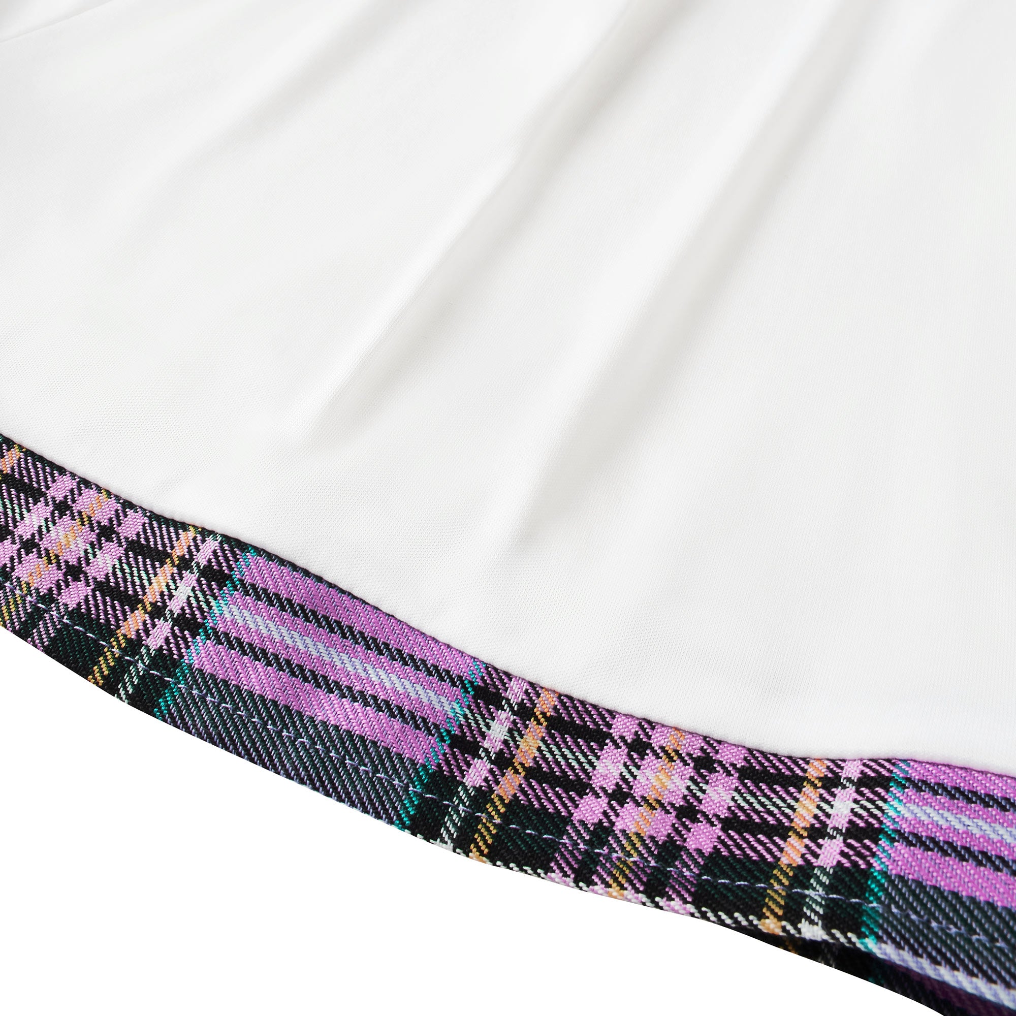 Logo Plaid Tennis Skirt - Purple