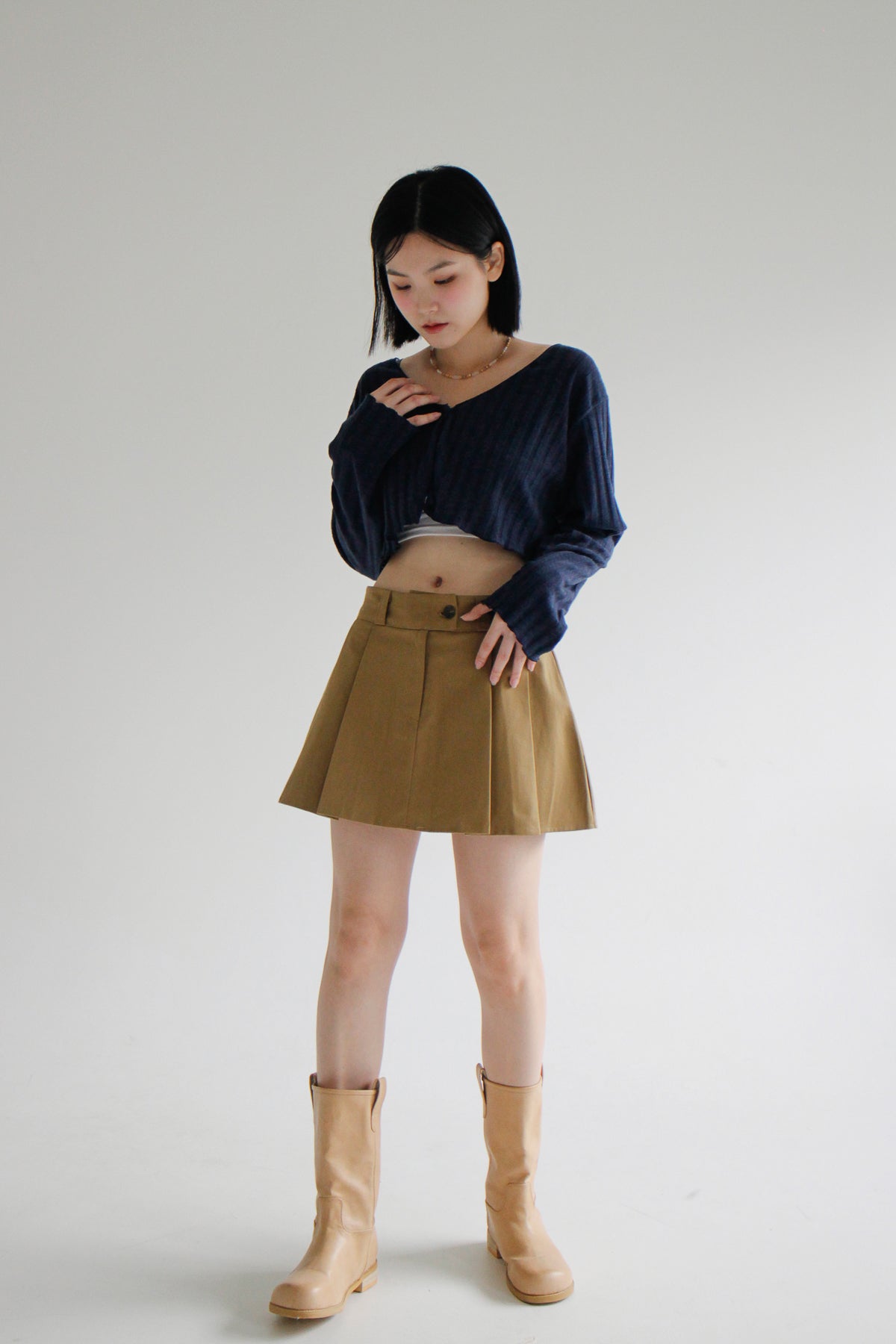 Mayonnaise Pleated Skirt (3color)