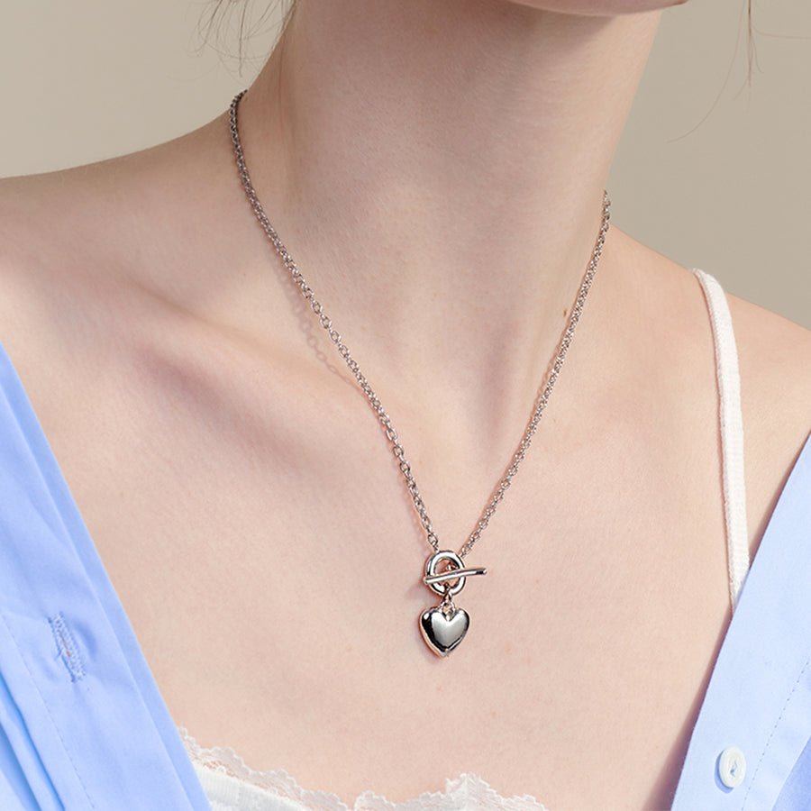 [24SP] hip heart toggle necklace