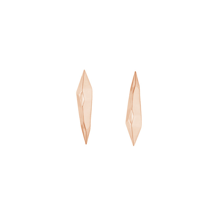 Geometry stone L earrings