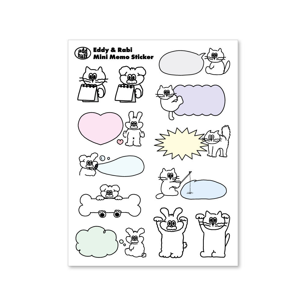 Eddy & Rabi Mini Memo Sticker