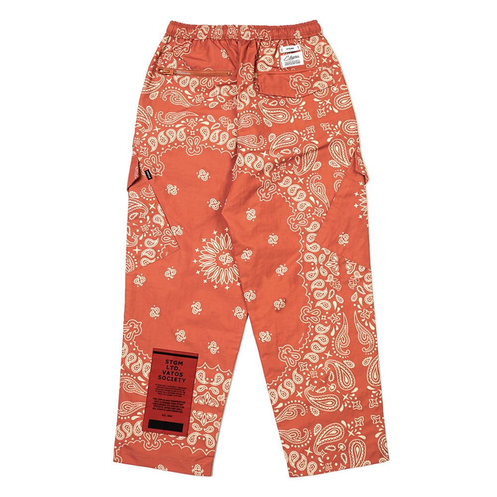 23 PAISLEY CARGO PANTS ORANGE