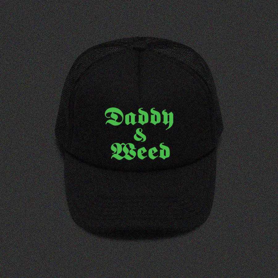 DADDY & WEED GLOW IN THE DARK TRUCKER HAT - MJN