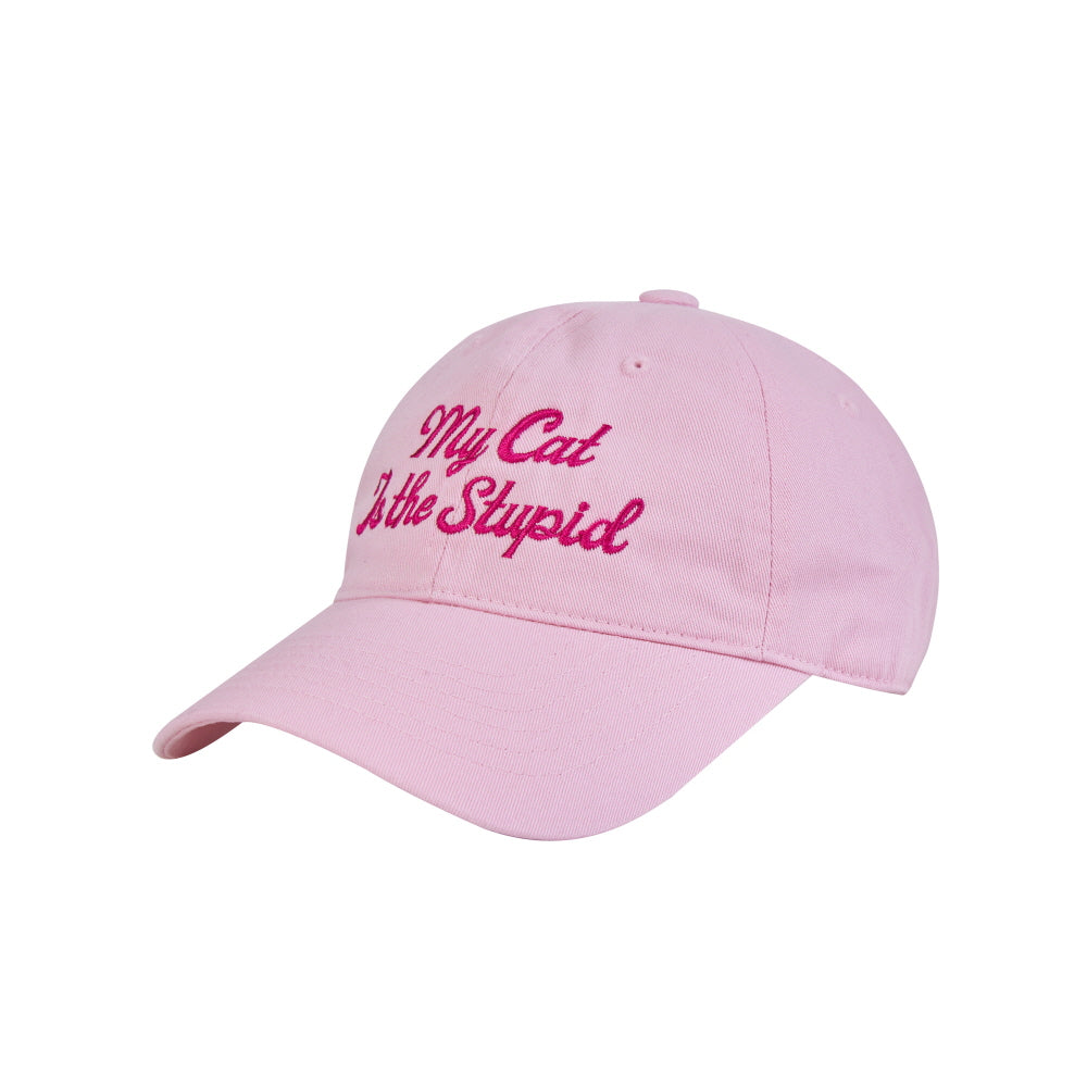 STUPID CAT BALL CAP_PINK