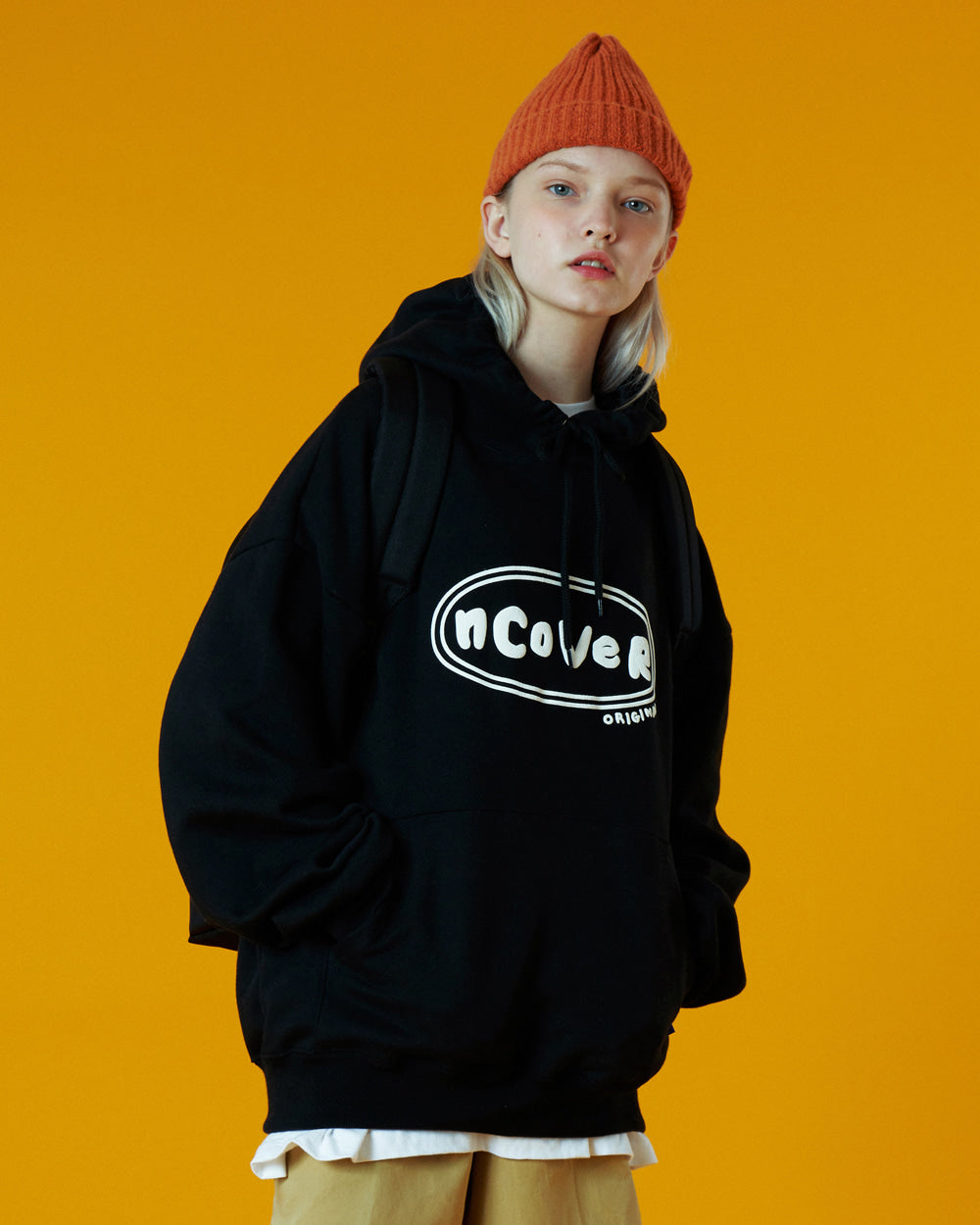 ORIGINAL FOAMING PRINTING HOODIE-BLACK