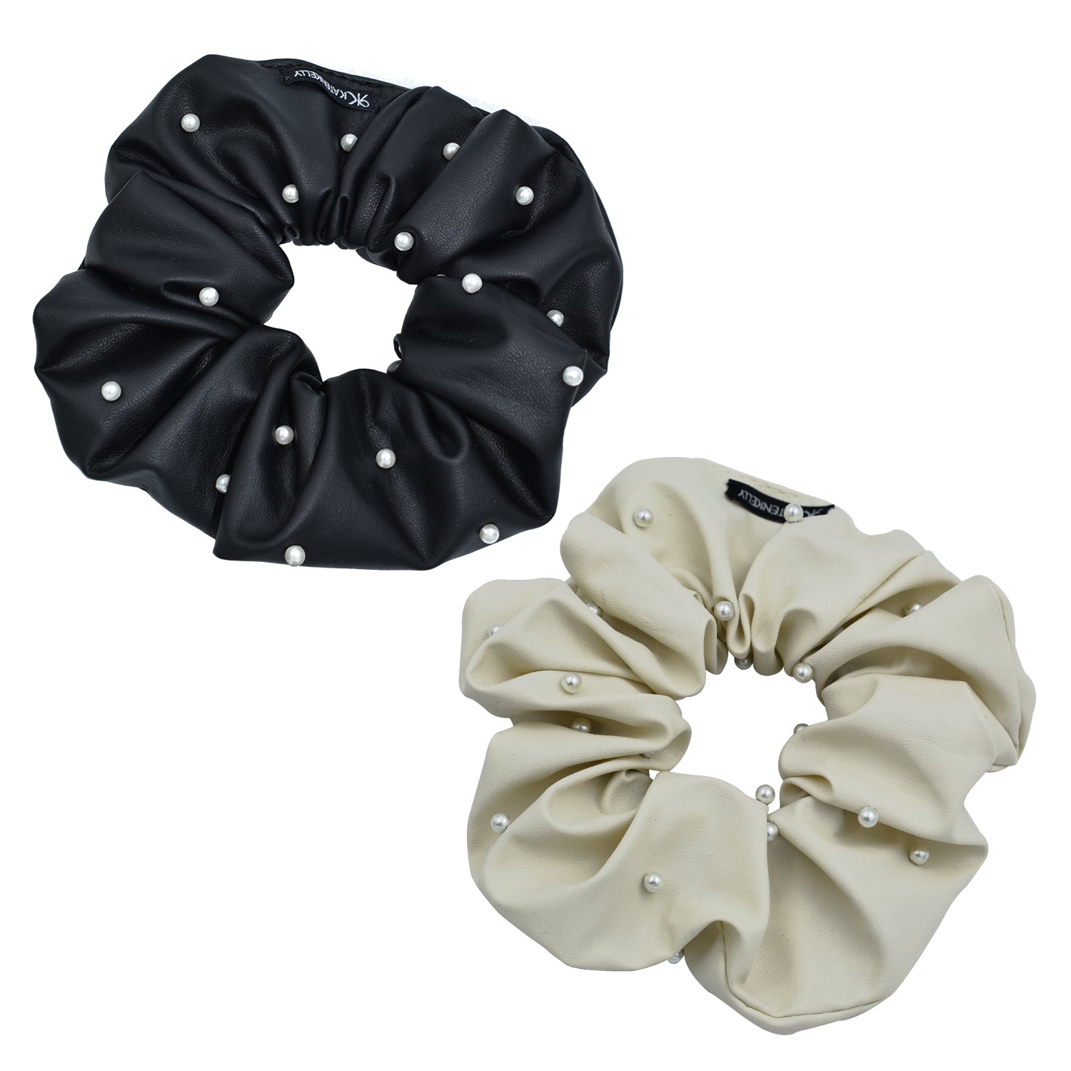 PEARLY LEATHER SCRUNCHIE