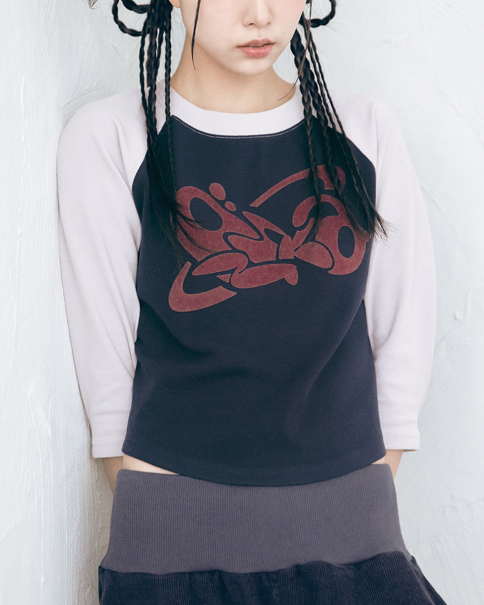 PRINT RAGLAN T-SHIRT