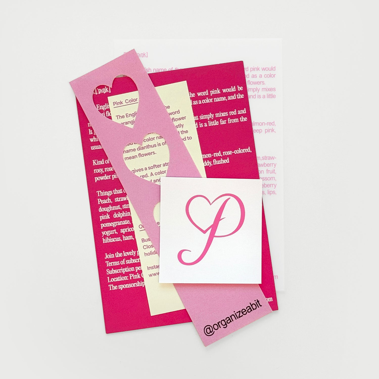 oab tone pack pink / scrap sticker set