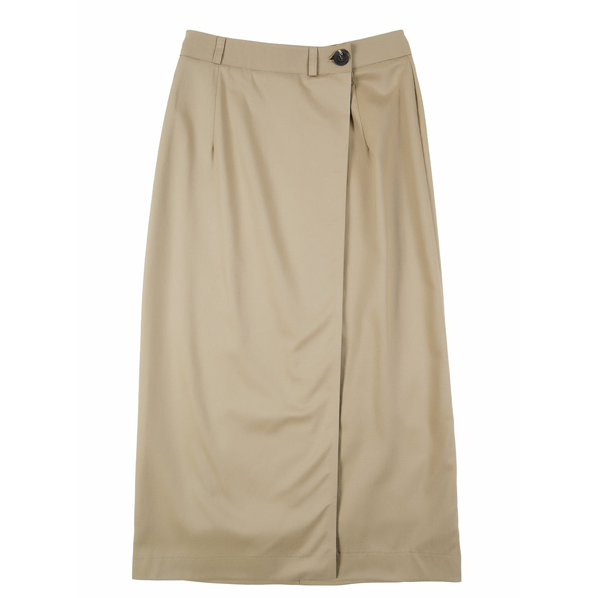 コットンラップスカート / COTTON WRAP SKIRT_BEIGE