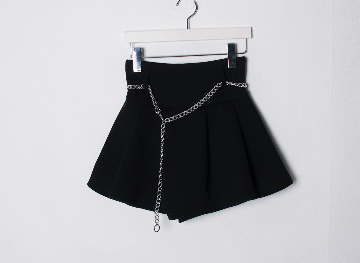 SKI(6434) chain belt skirt shorts