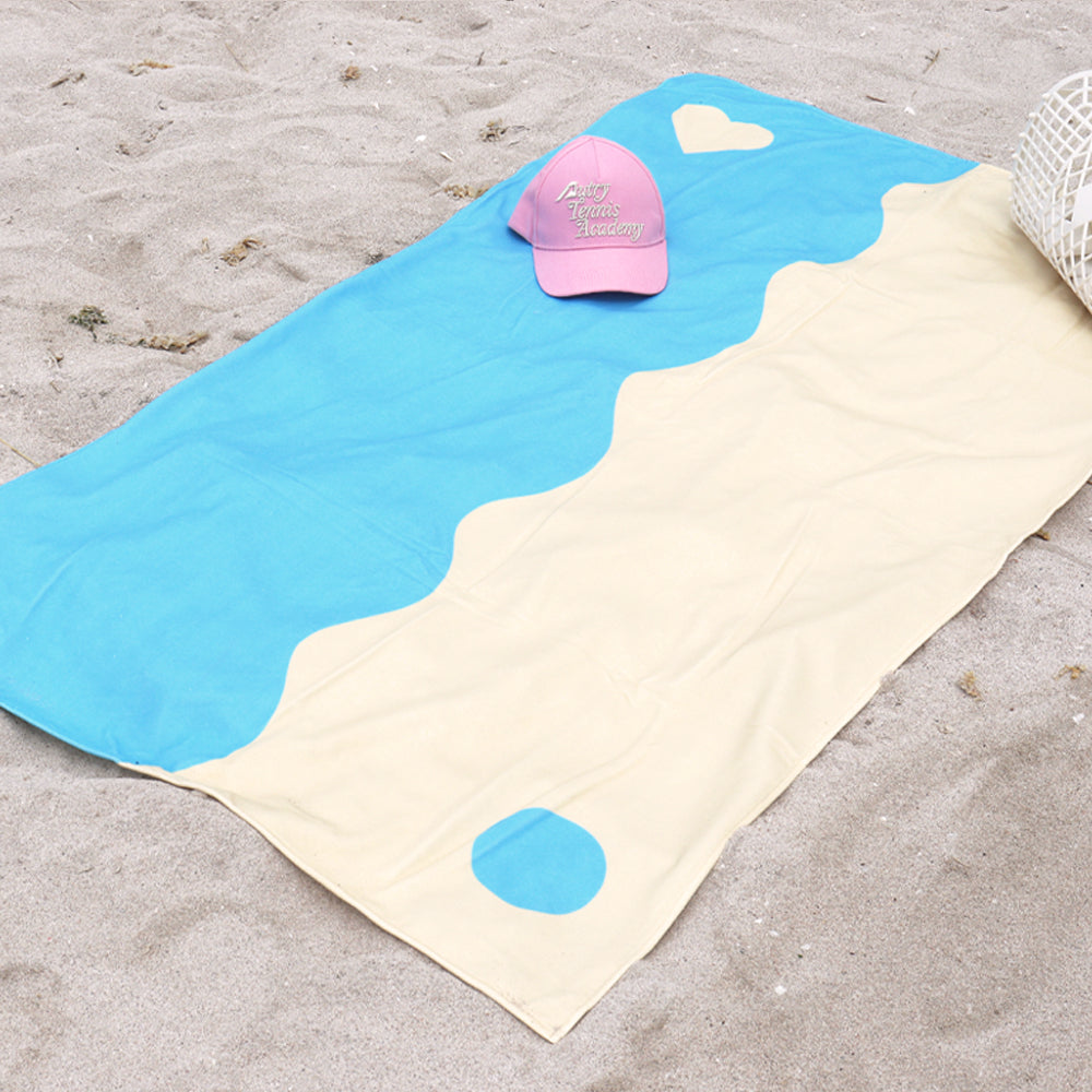 Heart yinyang towel mat (4color)