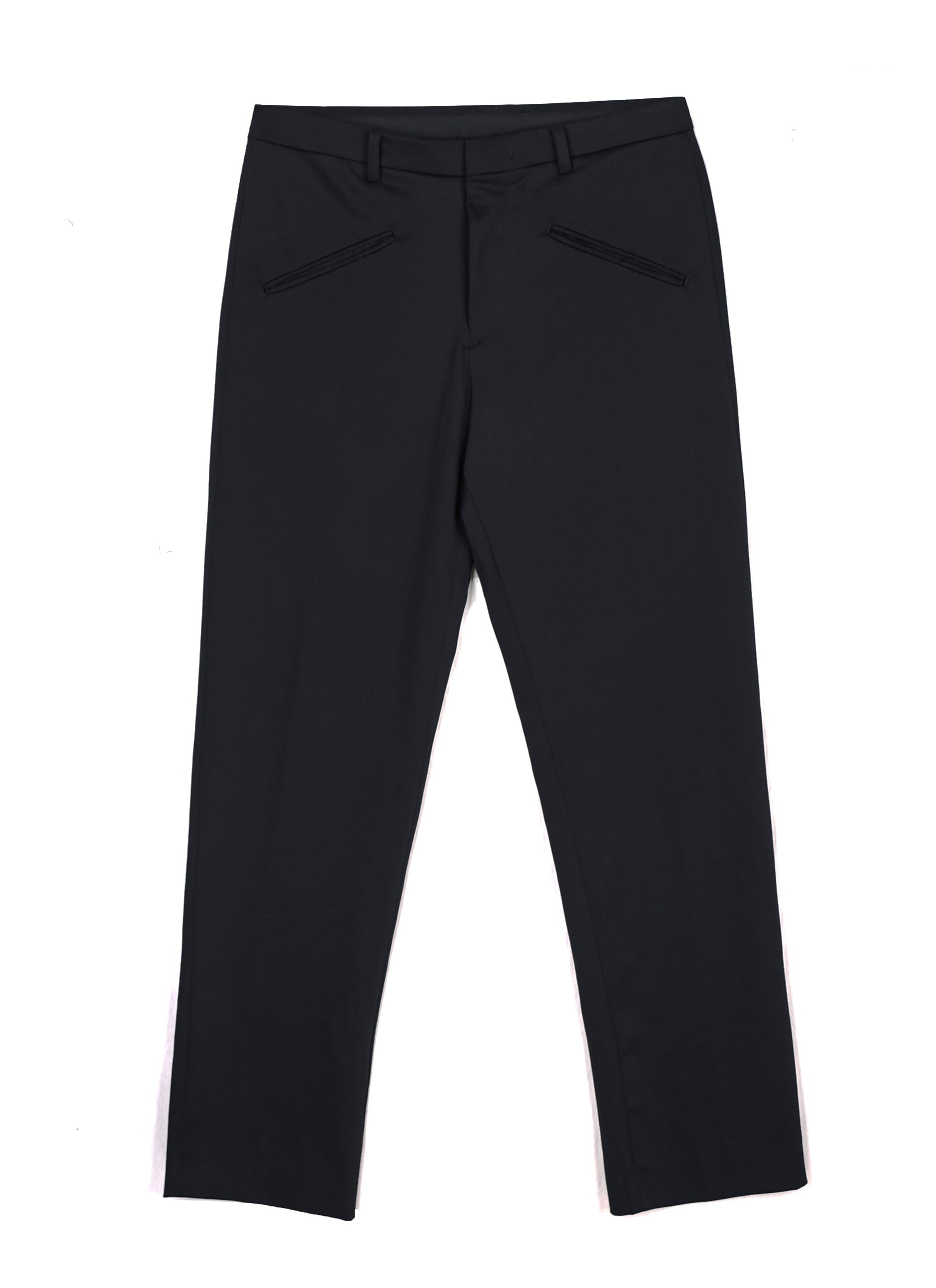 essential welt pocket slacks black